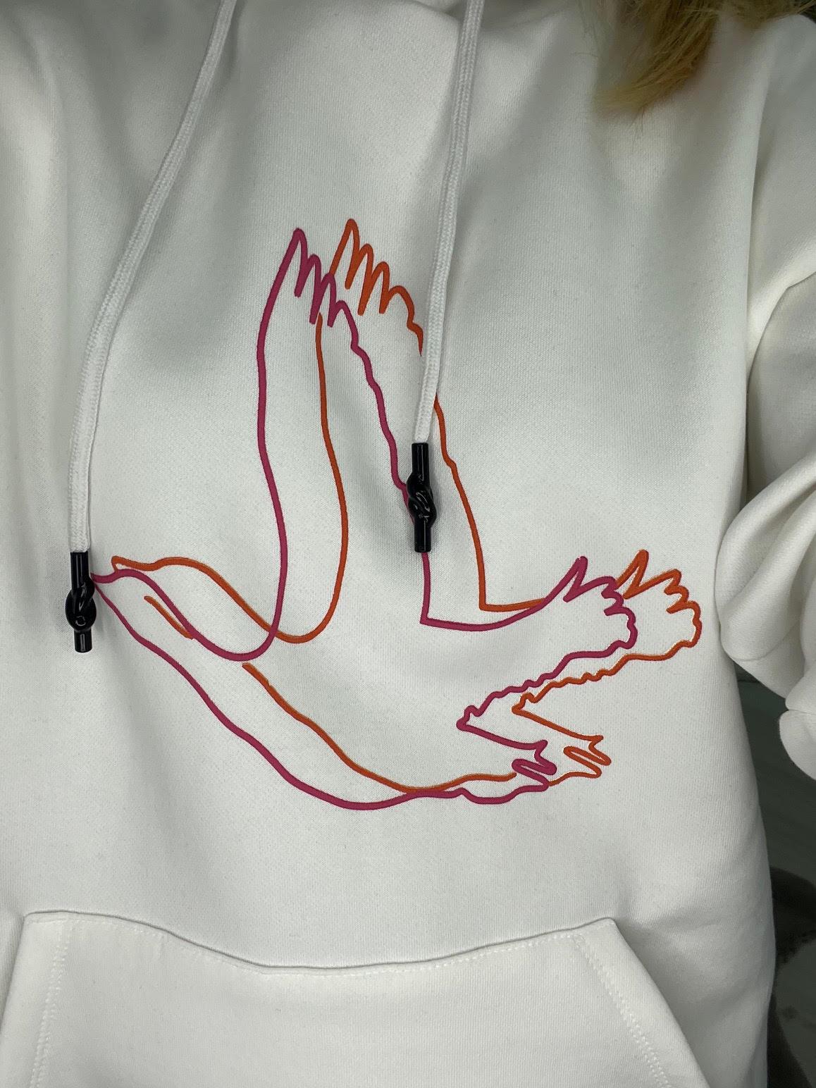 04 Kuş Baskılı Sweat BEYAZ