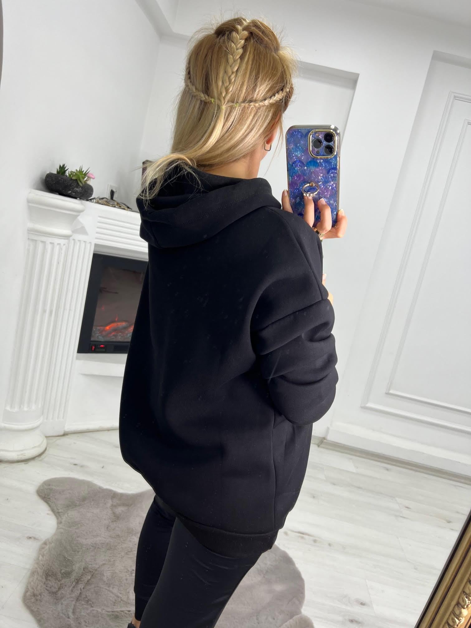 04 Kuş Baskılı Sweat SİYAH