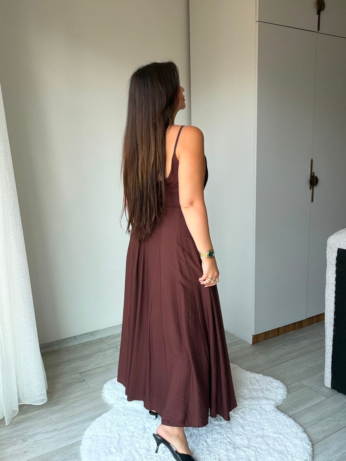 040 Elbise KAHVE