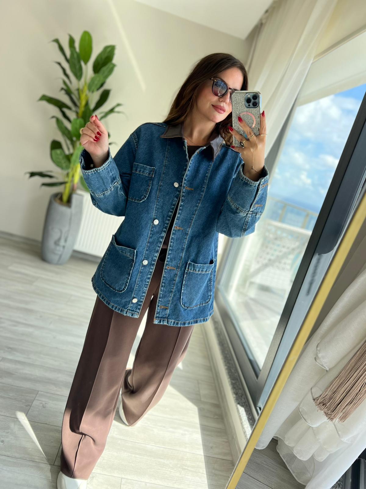 0570 Cepli Kot Ceket LACİVERT