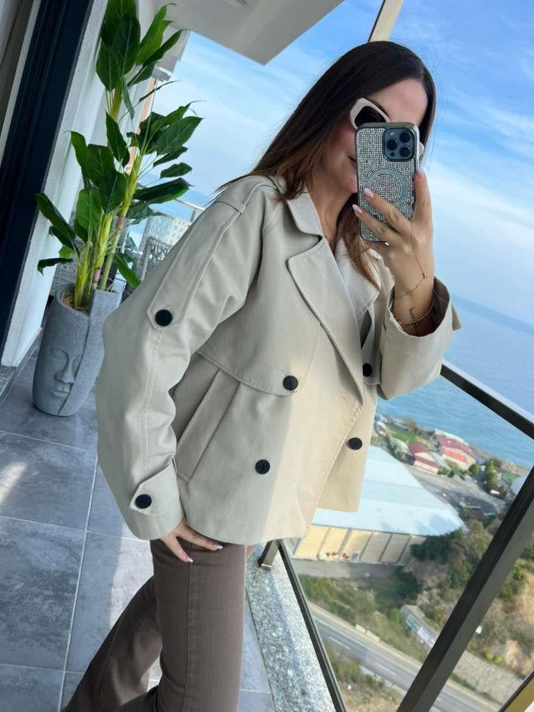 0606 Kısa Trenç TAŞ