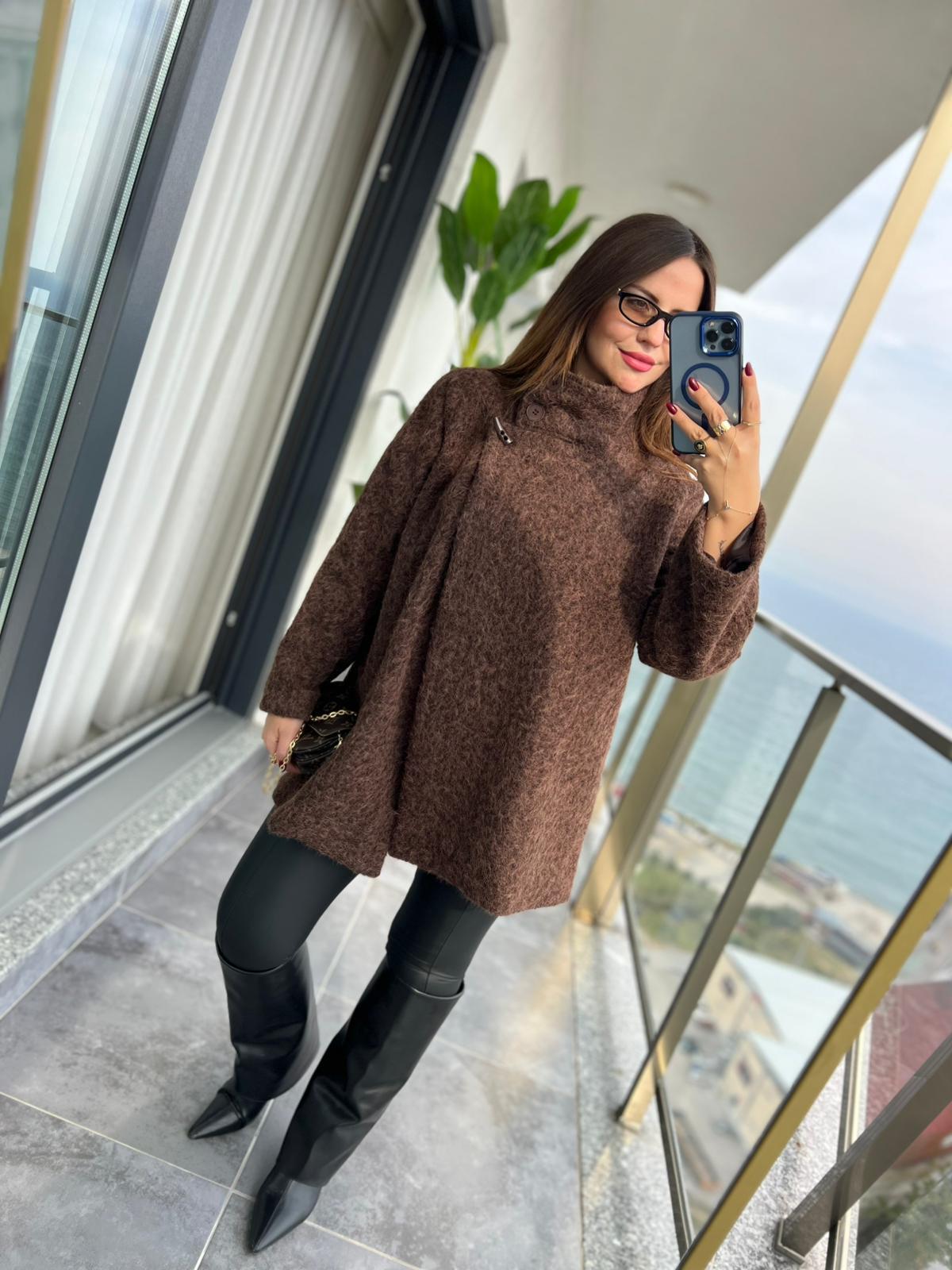 0675 Kuruvaze Kaşe Kaban KAHVE
