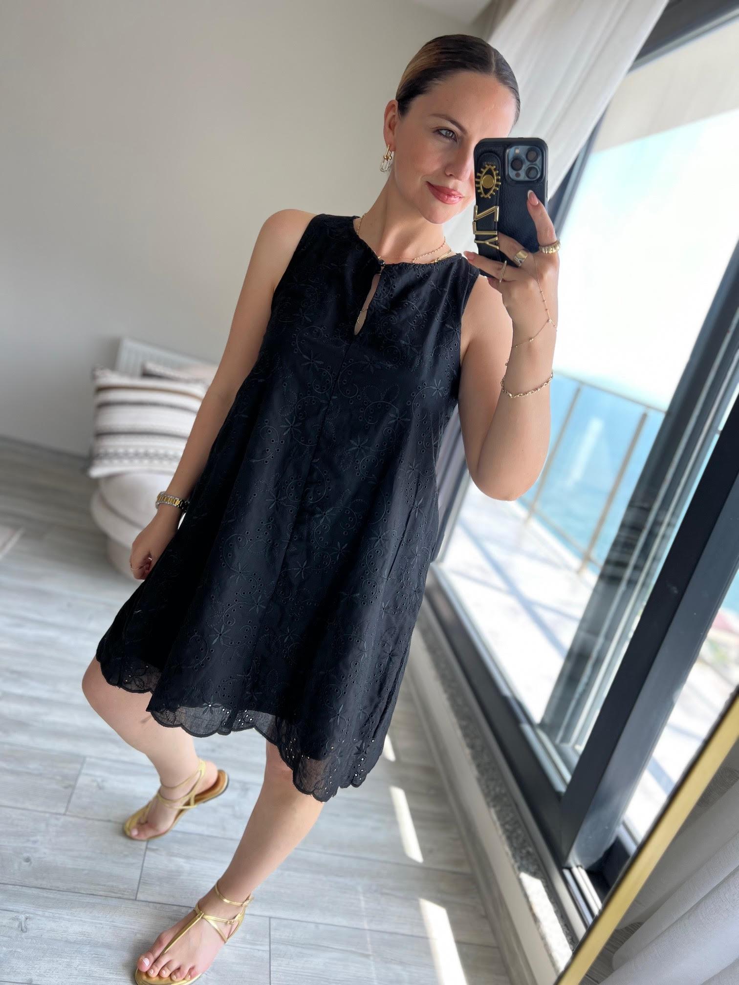 0720Fisto Mini Elbise SİYAH