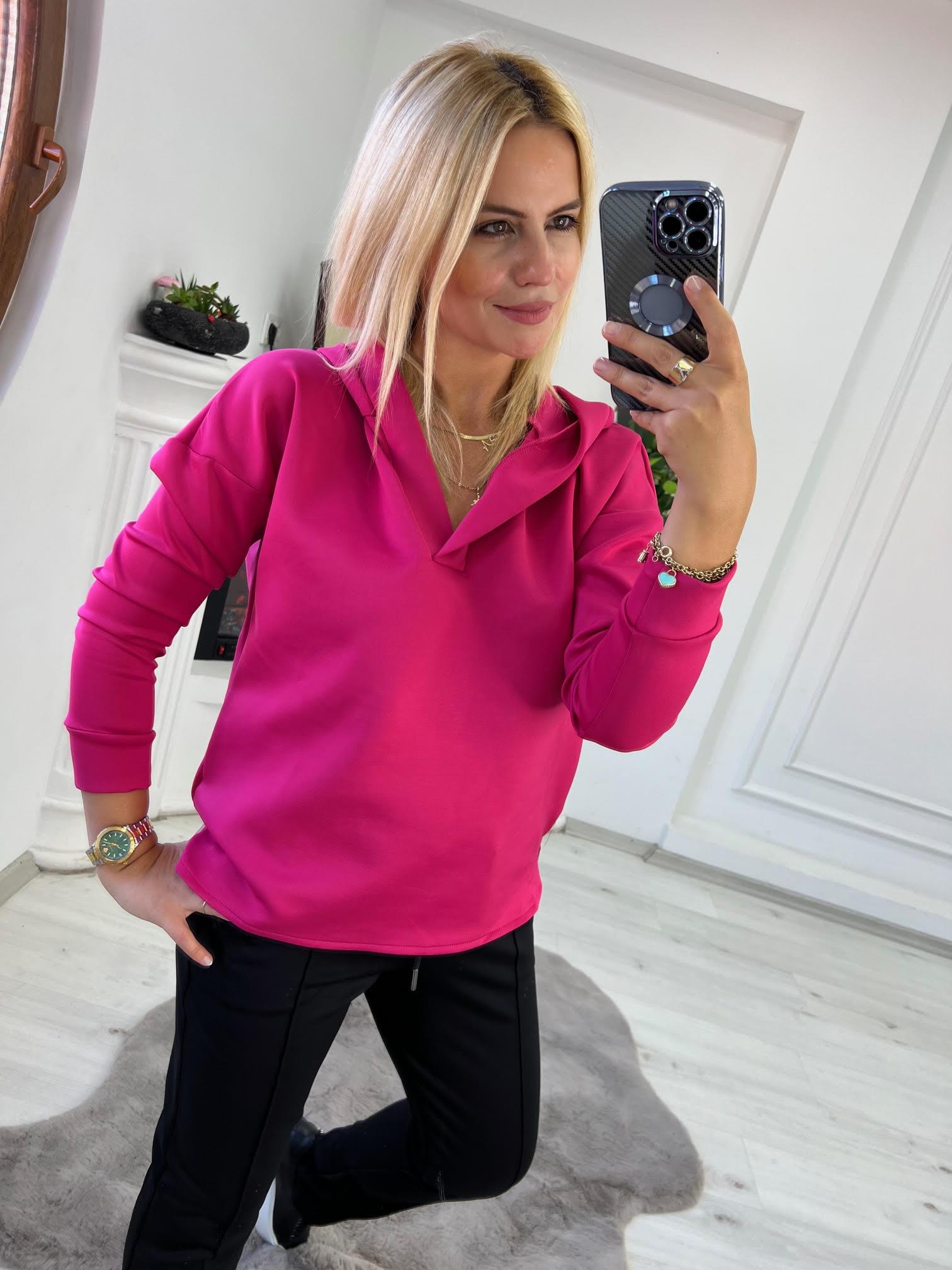 1001 Kapşonlu Skuba Sweatshirt FUŞYA