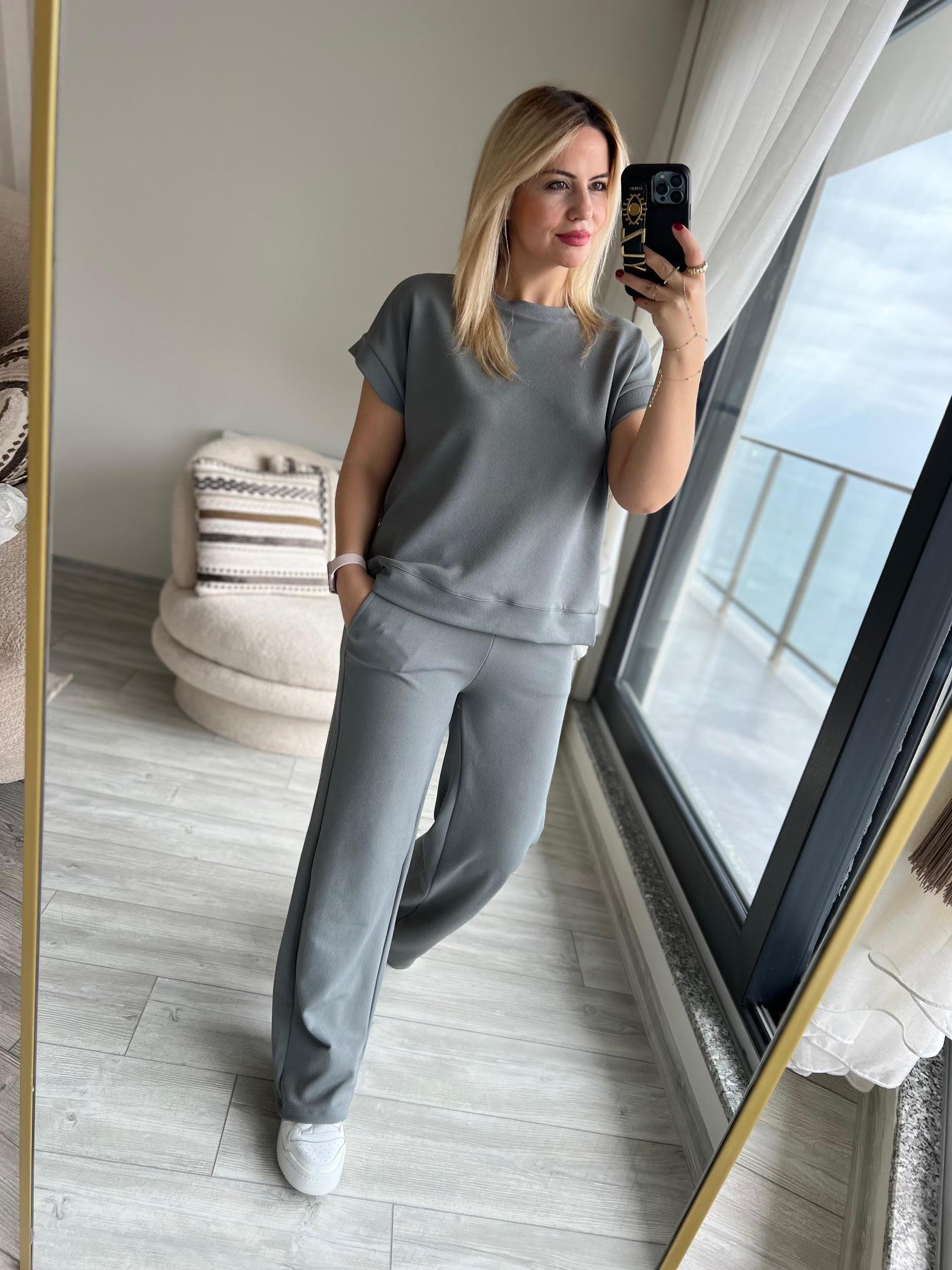 1011 Bluz Pantolon Takım GRİ