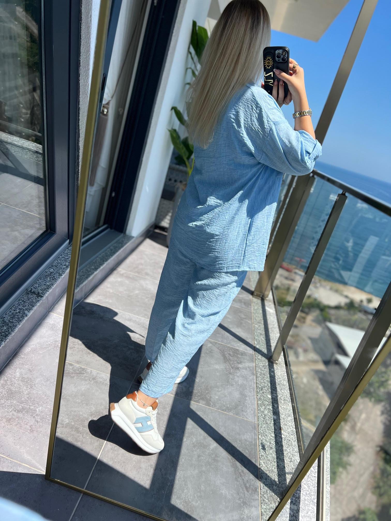1061 Gömlekli Takım BEBE MAVİ