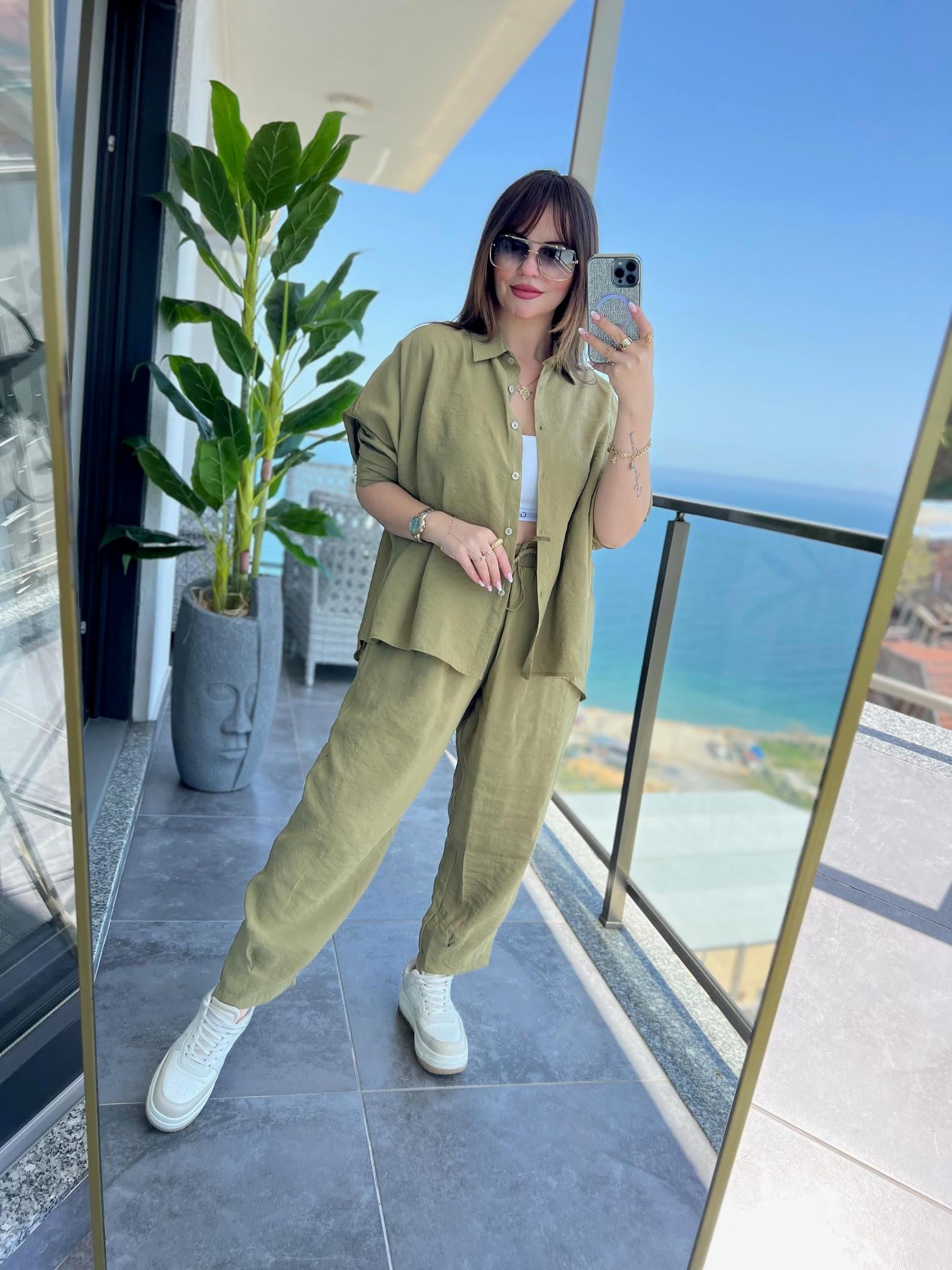 1190 Standart Beden Takım olive