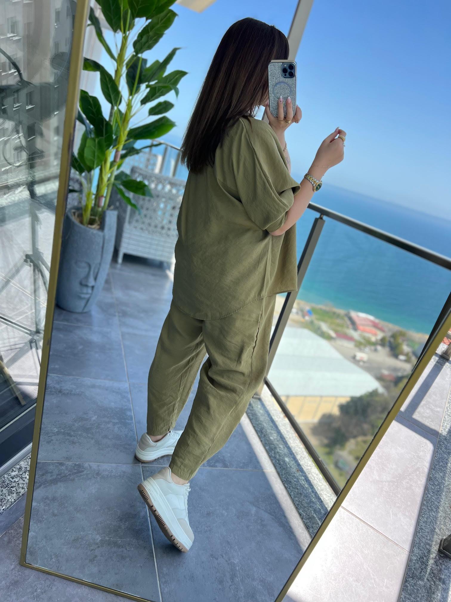 1190 Standart Beden Takım olive