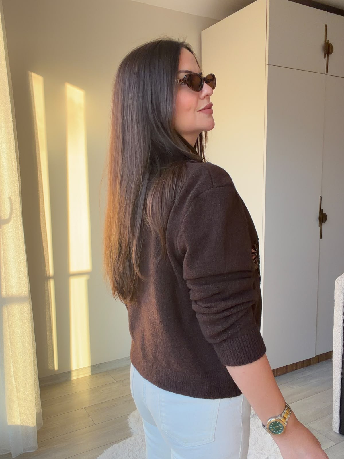 1284 Pullu Hırka KAHVE