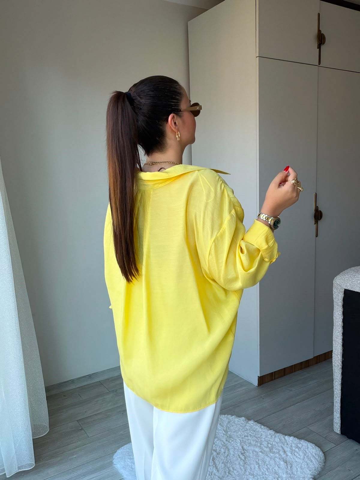 204 Düşük Kol Gömlek SARI
