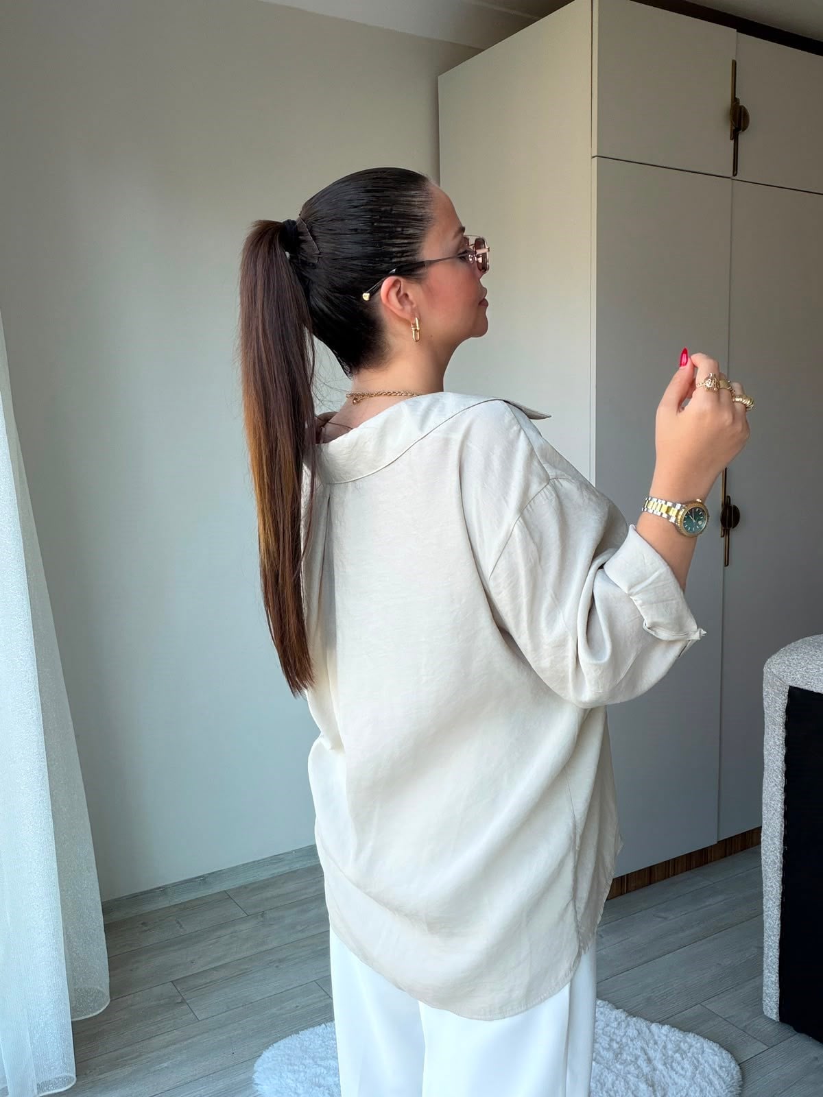 204 Düşük Kol Gömlek TAŞ
