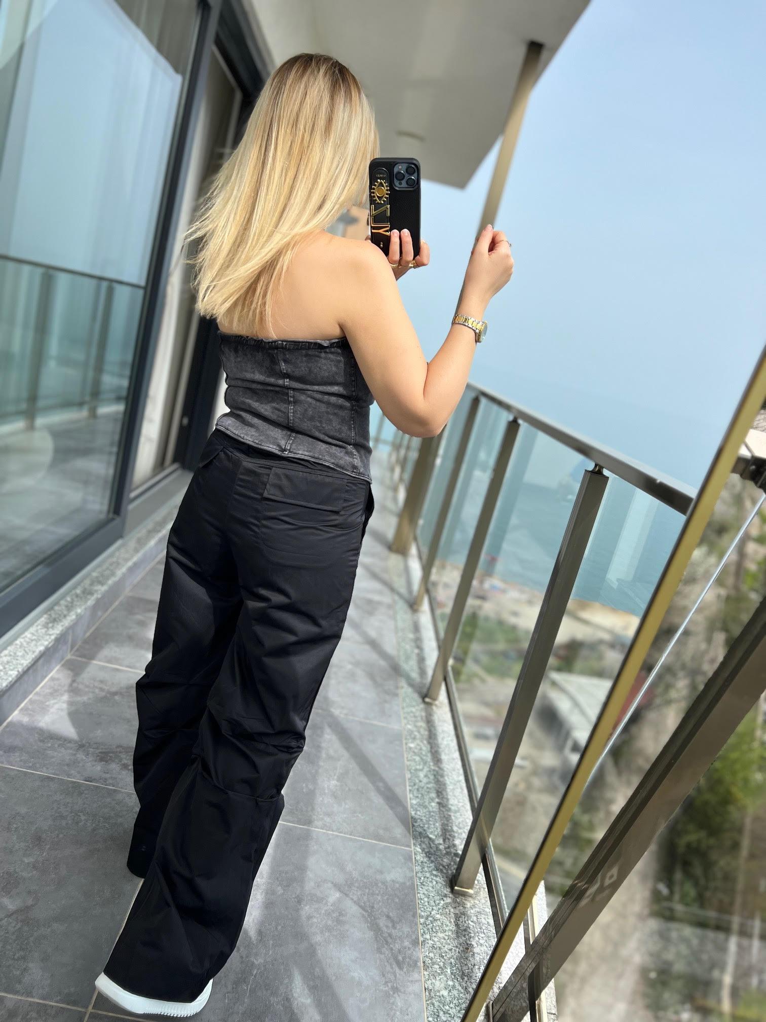 20662 Yıkamalı Korse Top ANTRESİT