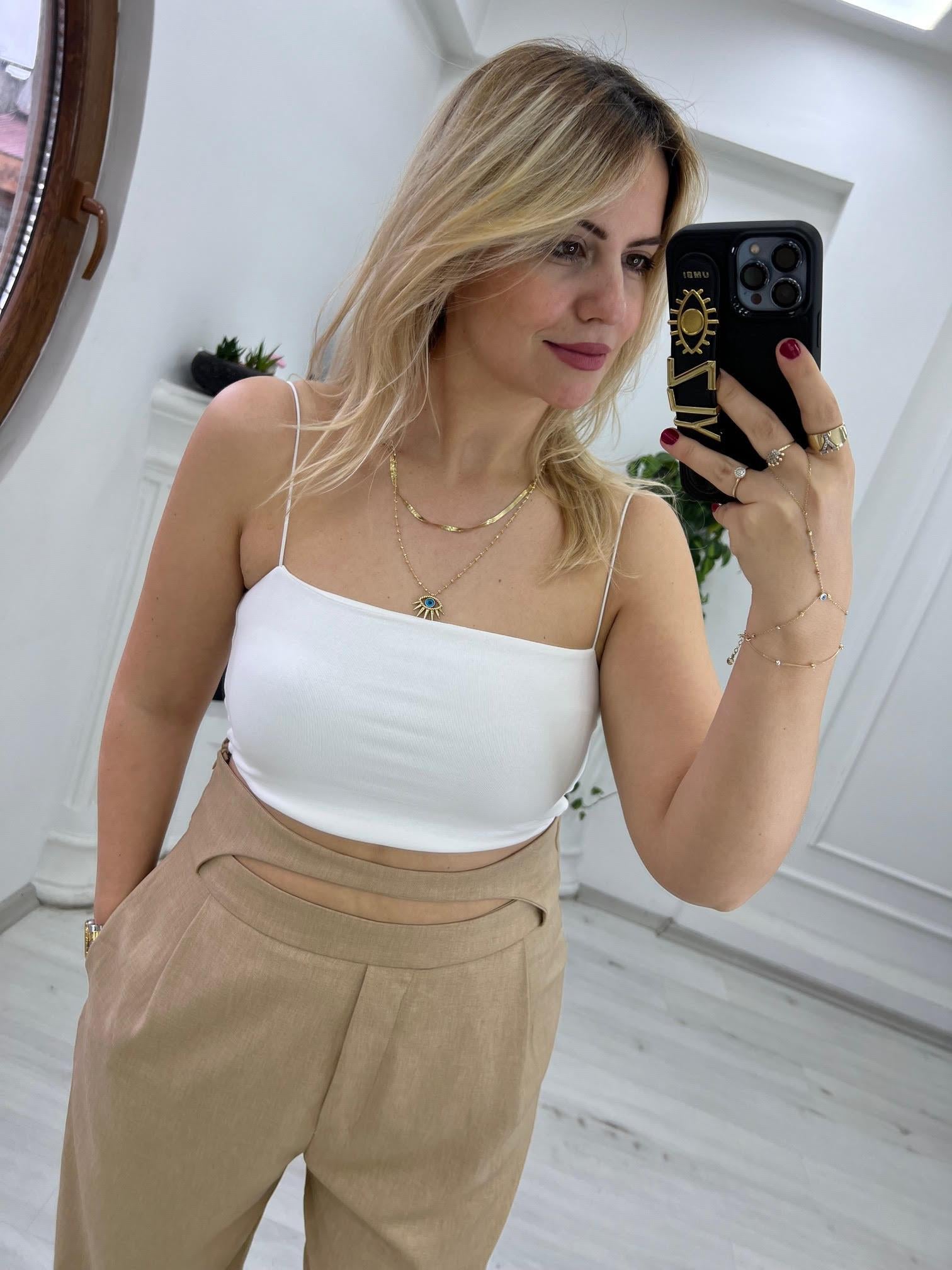 24049 İp Askılı Büstiyer BEYAZ
