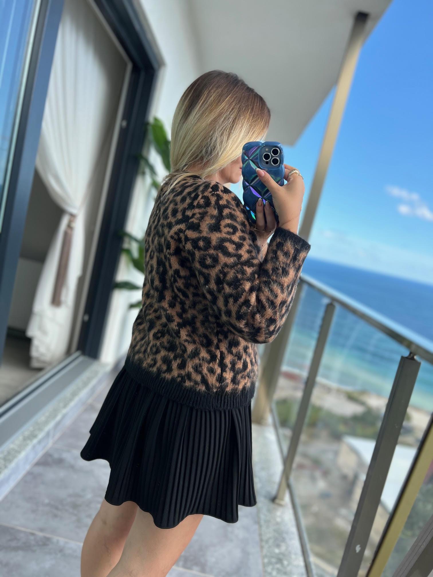 241070 Leopar Yumoş Hırka LEOPAR
