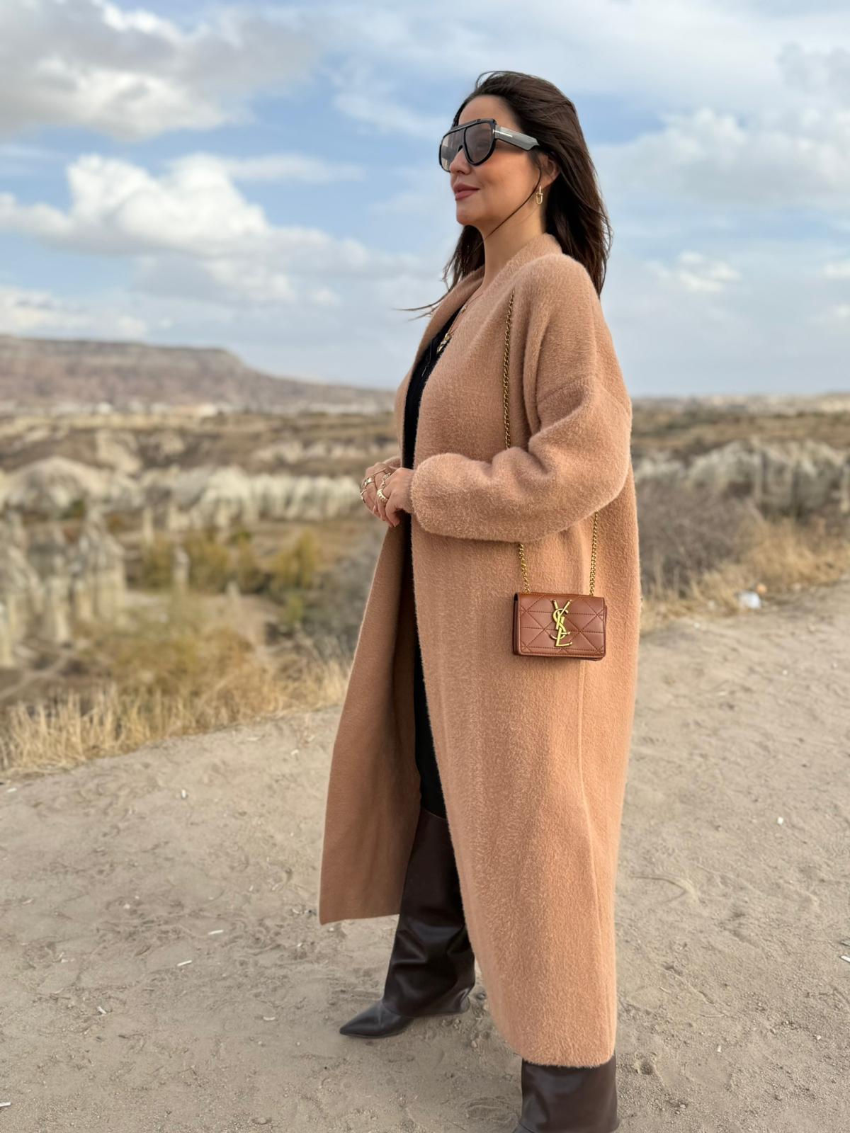 2476 Uzun Triko Hırka CAMEL