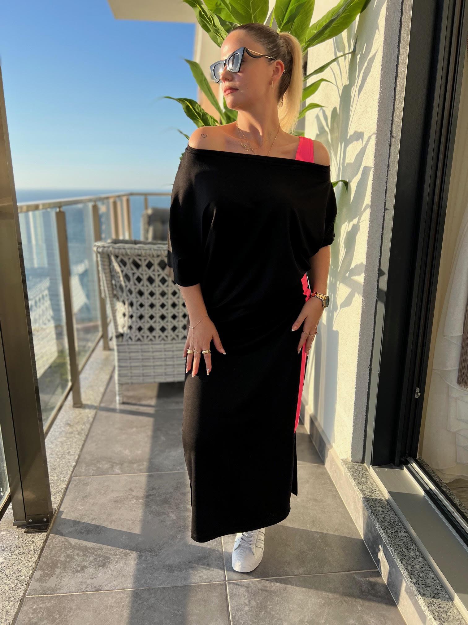 261028 Neon Detay Etekli Takım NEON PEMBE
