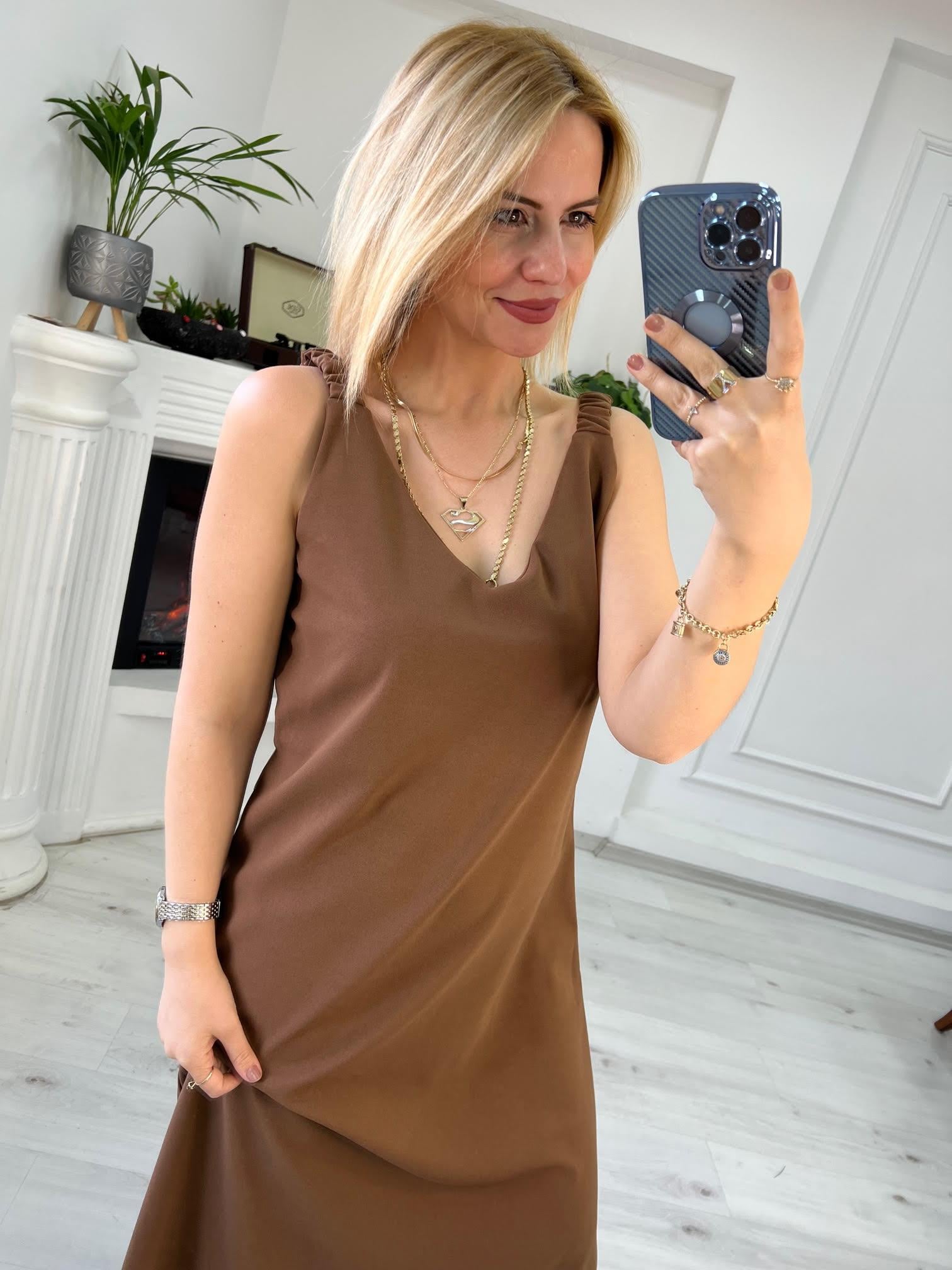 261058 Lastik Askı Elbise KAHVE