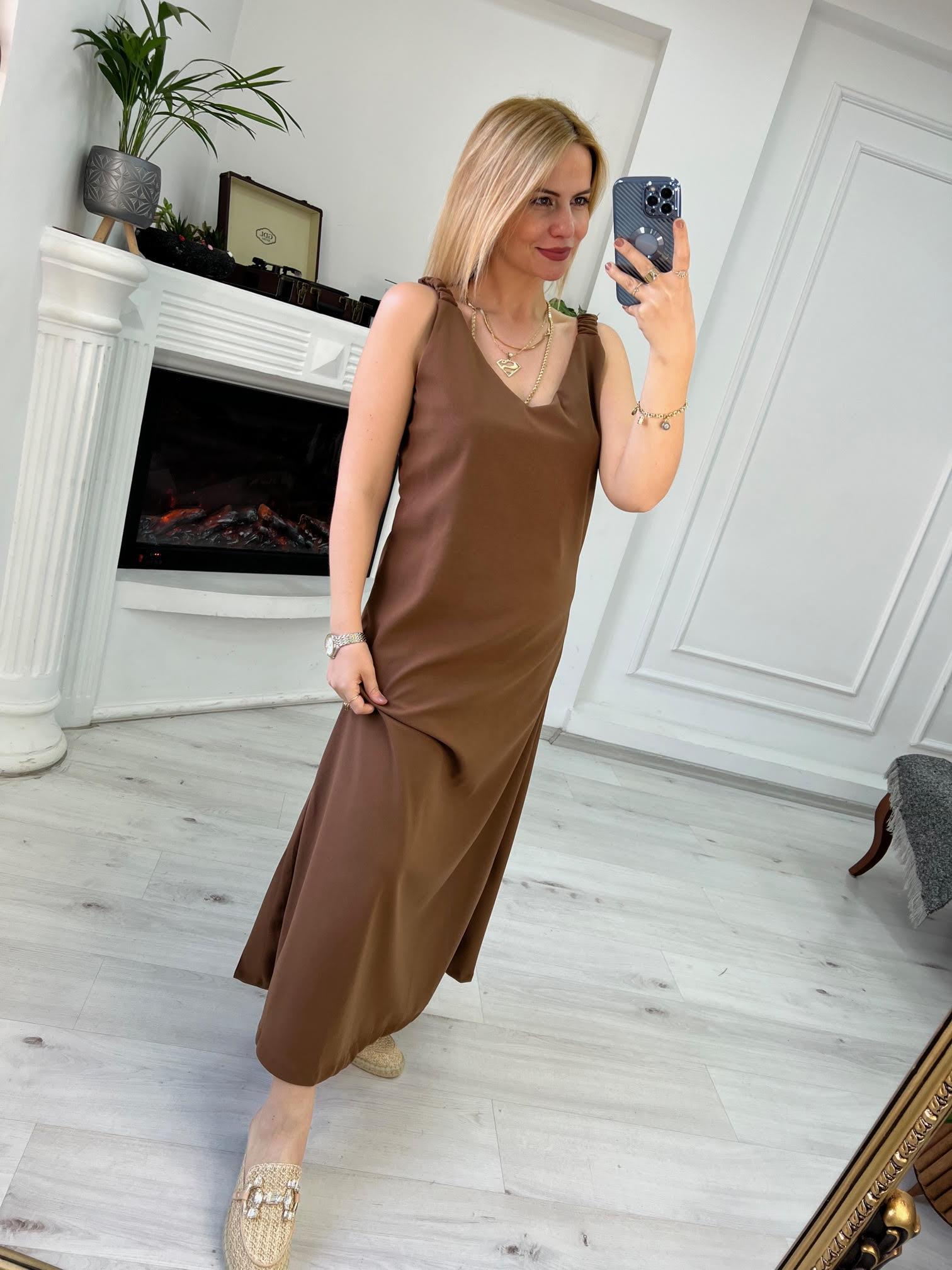 261058 Lastik Askı Elbise KAHVE