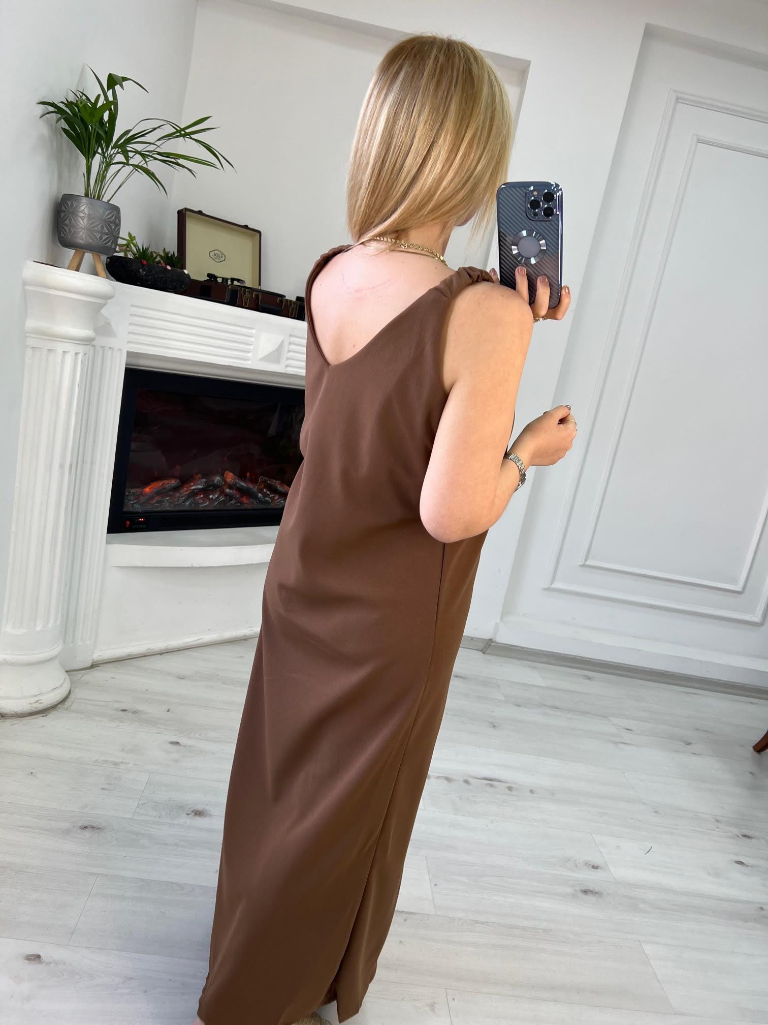 261058 Lastik Askı Elbise KAHVE