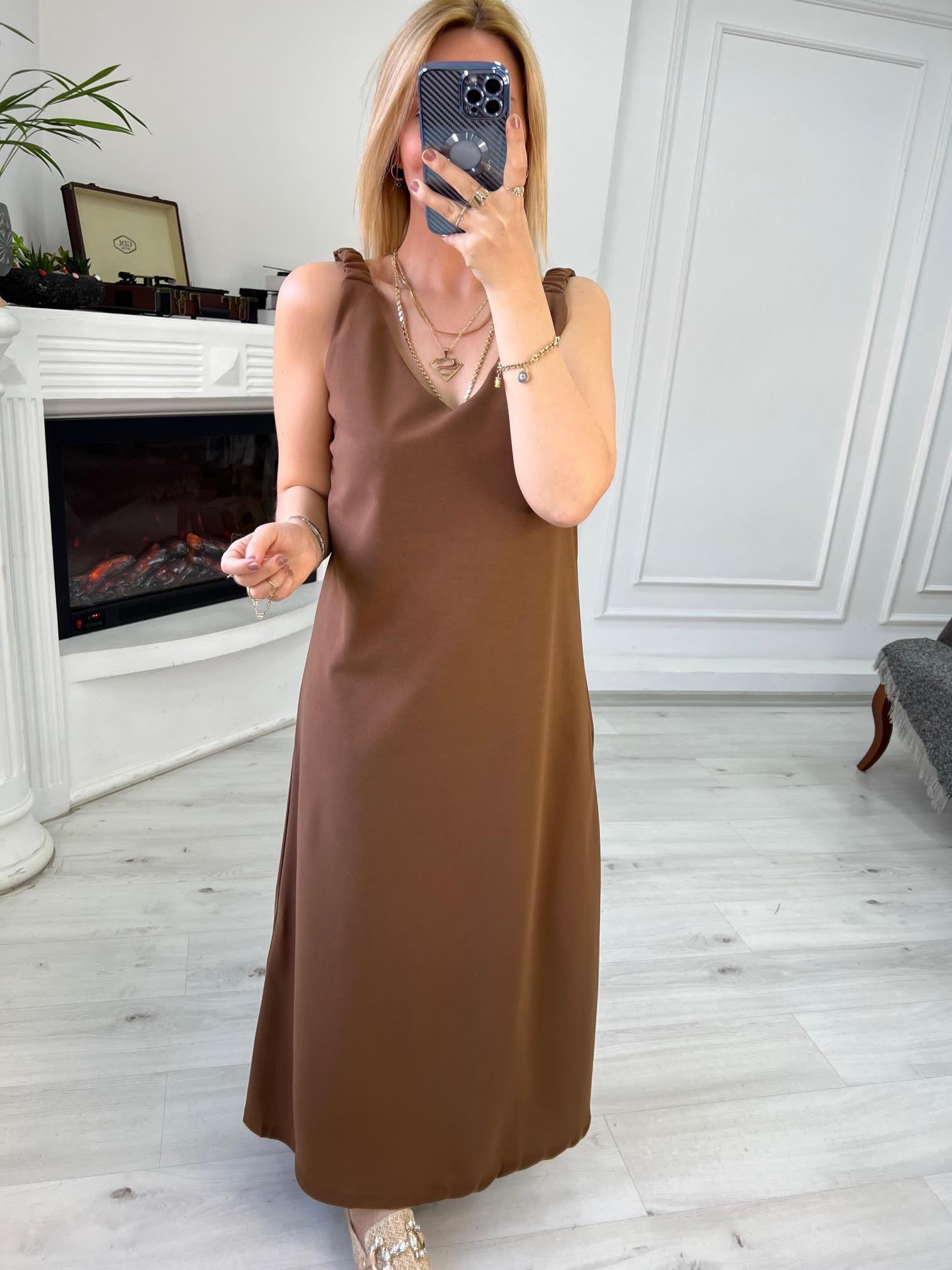 261058 Lastik Askı Elbise KAHVE