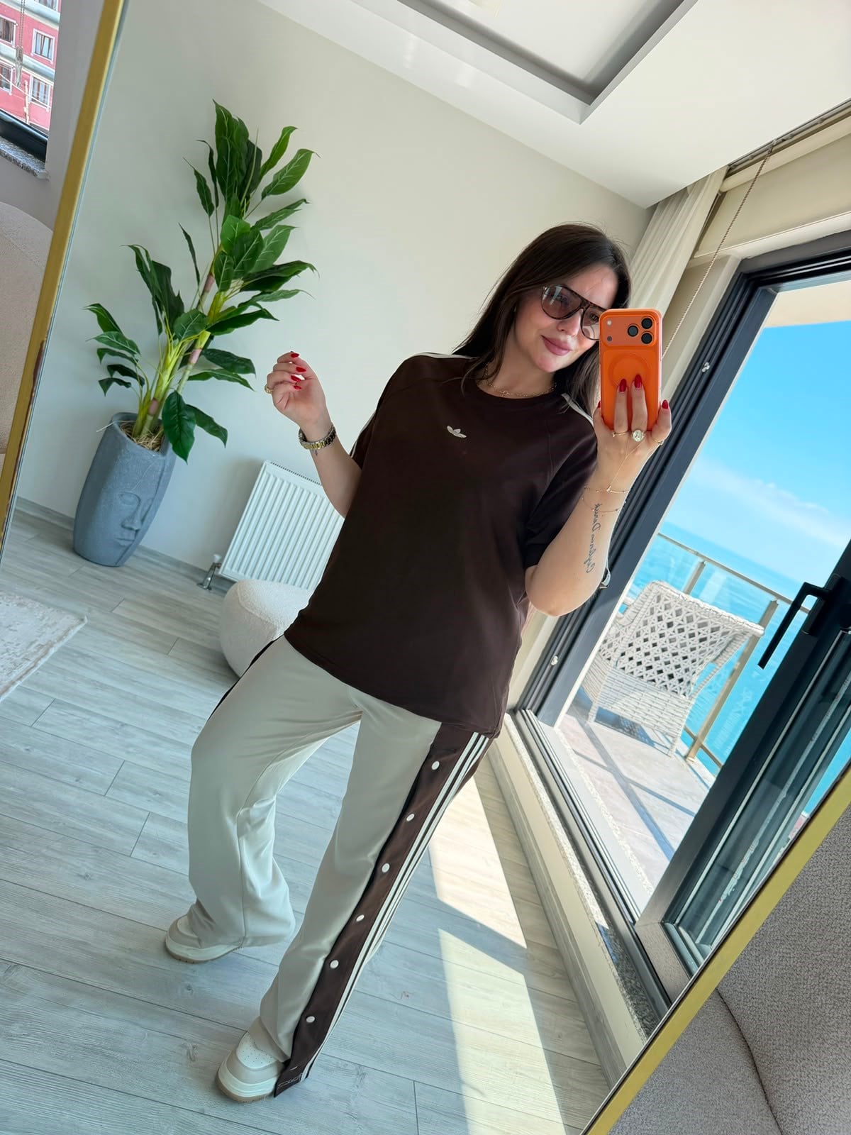 2920 Pantolonuı Patlı Mıuadil Takım KAHVE
