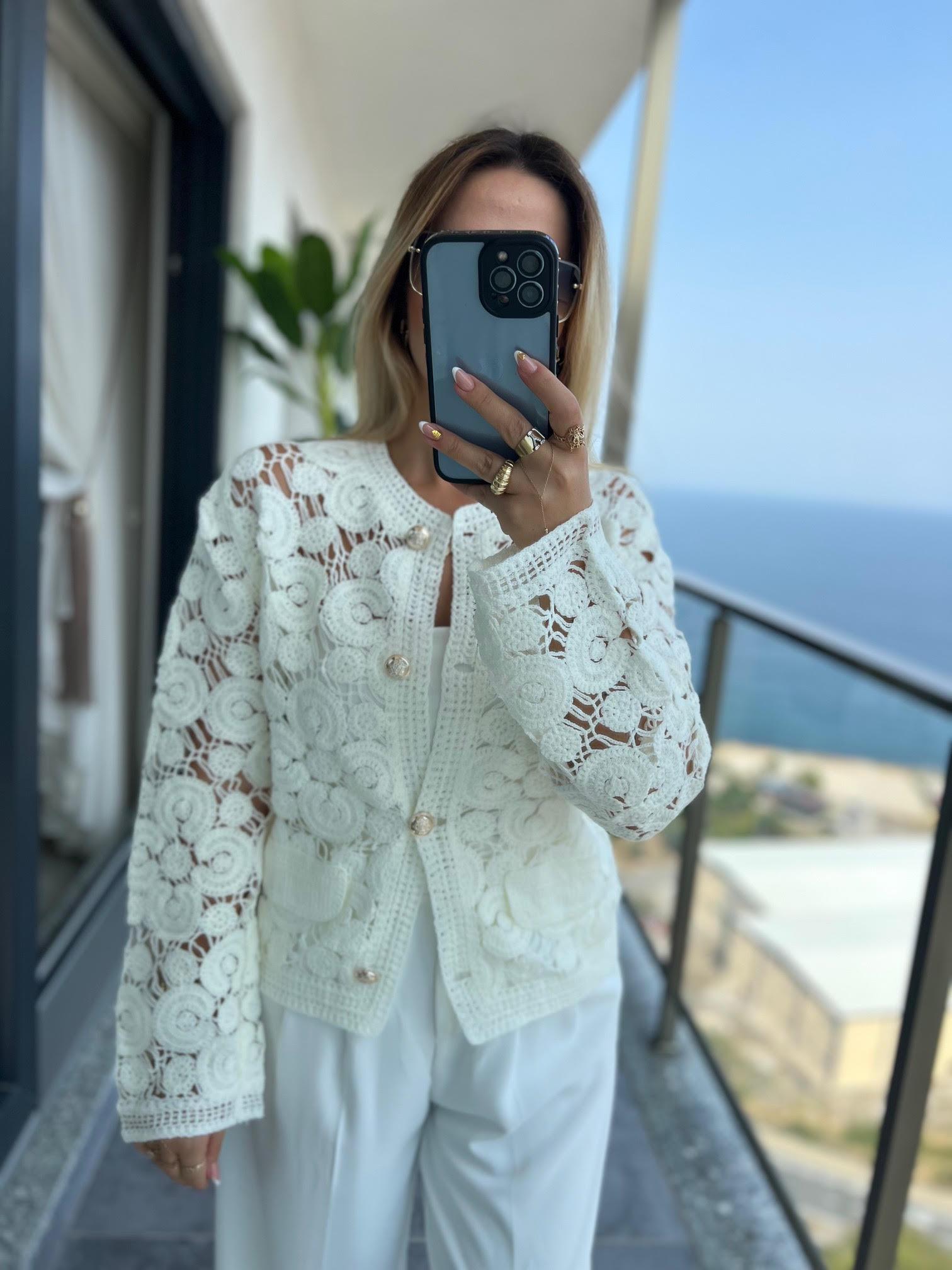 3004 Triko Hırka EKRU