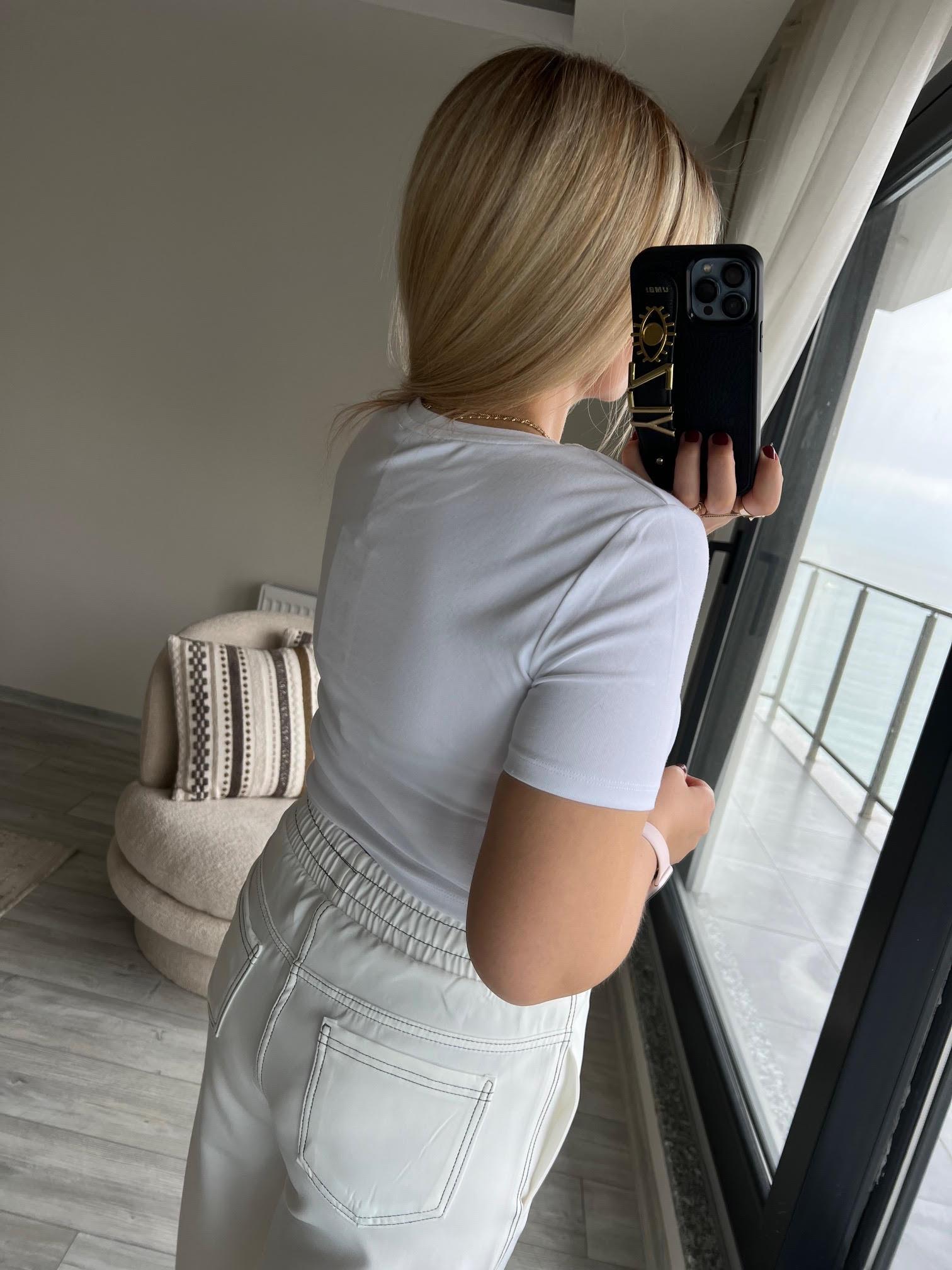 30124 Crop Tshirt BEYAZ