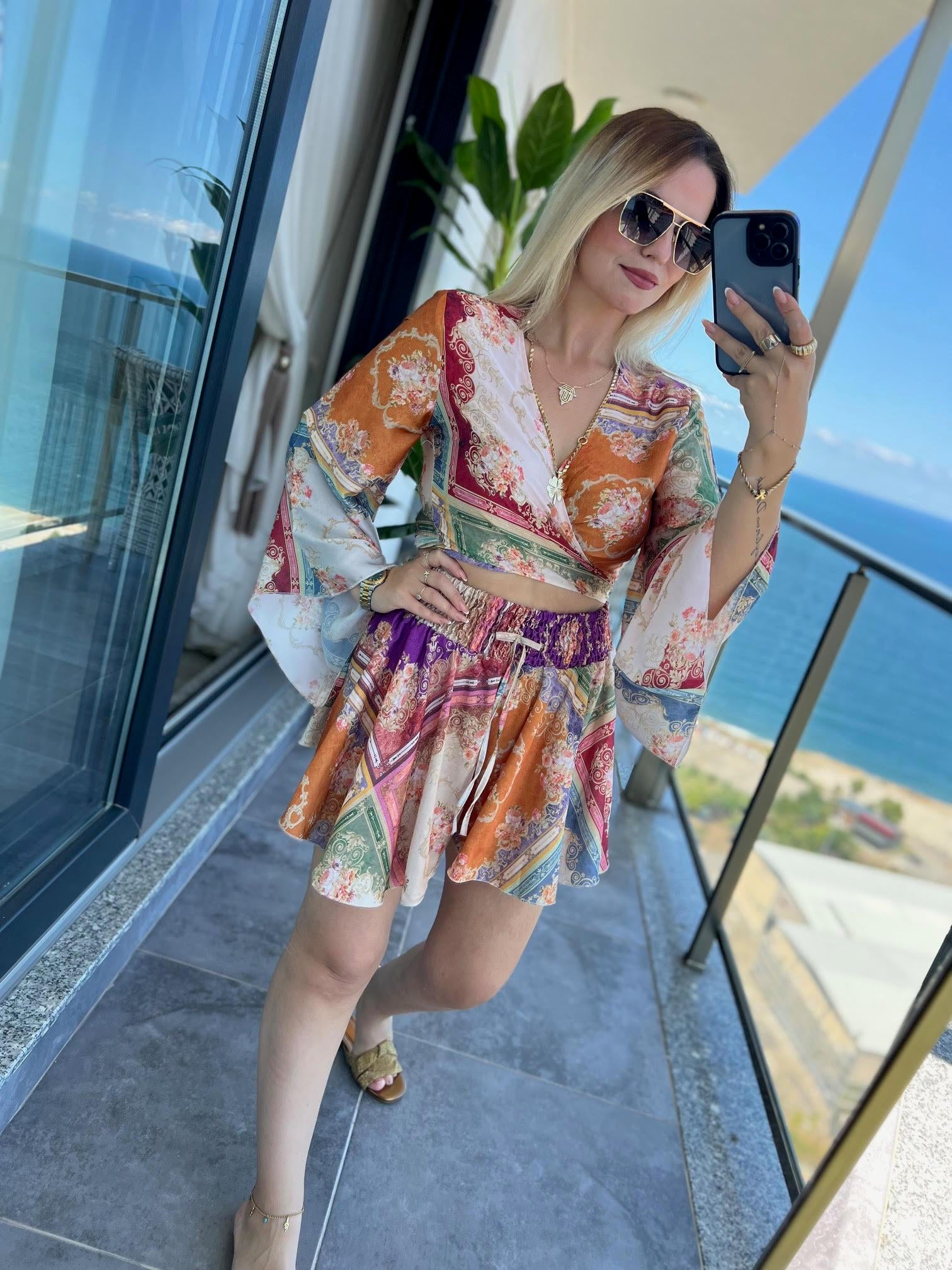3024 Şortlu Takım DESENLİ
