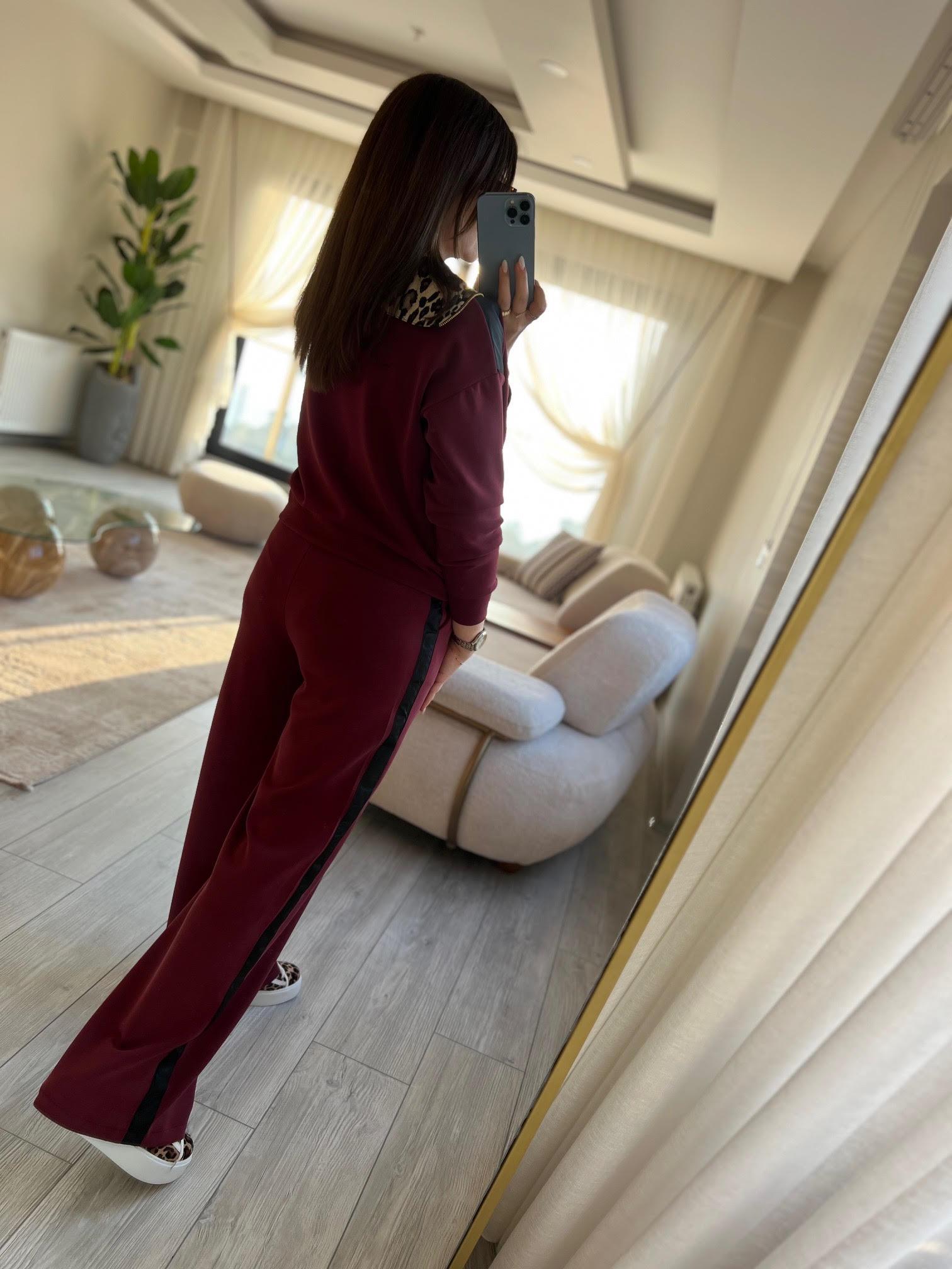 3029 Leo Detay Modal Takım BORDO