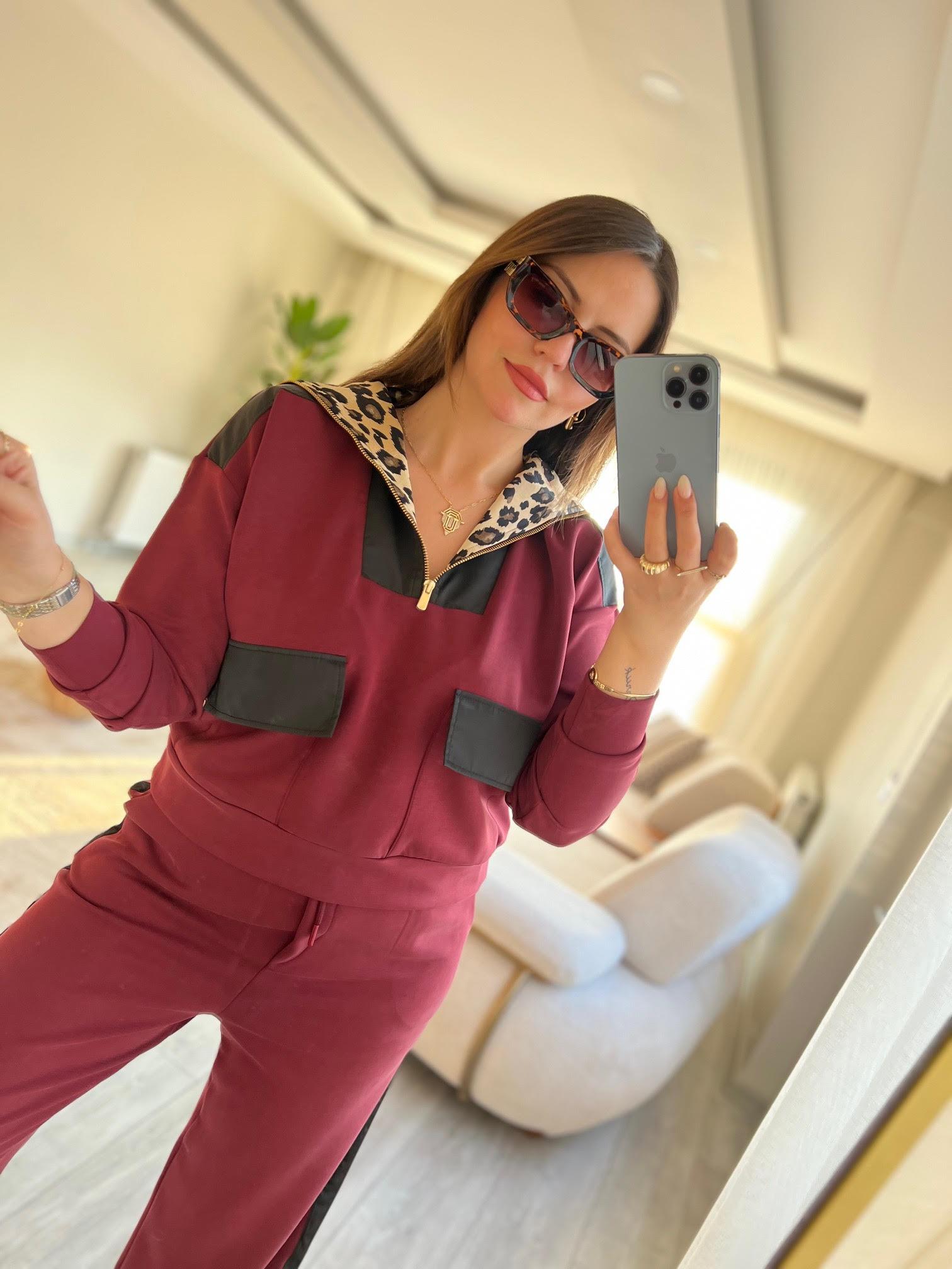 3029 Leo Detay Modal Takım BORDO