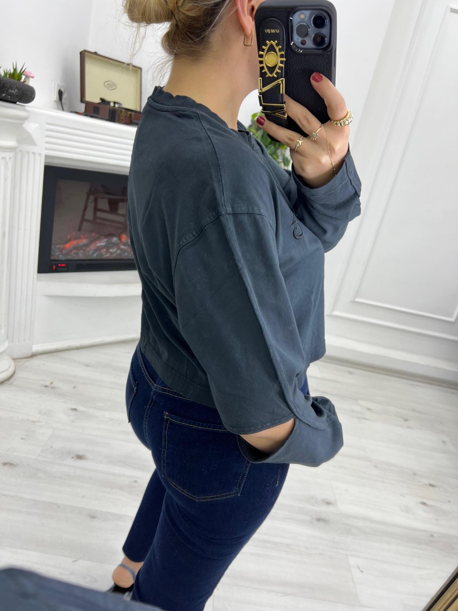 30348 Kol Detaylı Top ANTRESİT