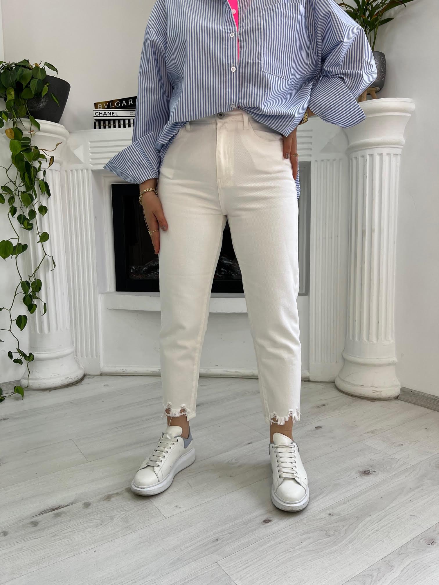 312 Paça Lazerli Mom Fit KREM