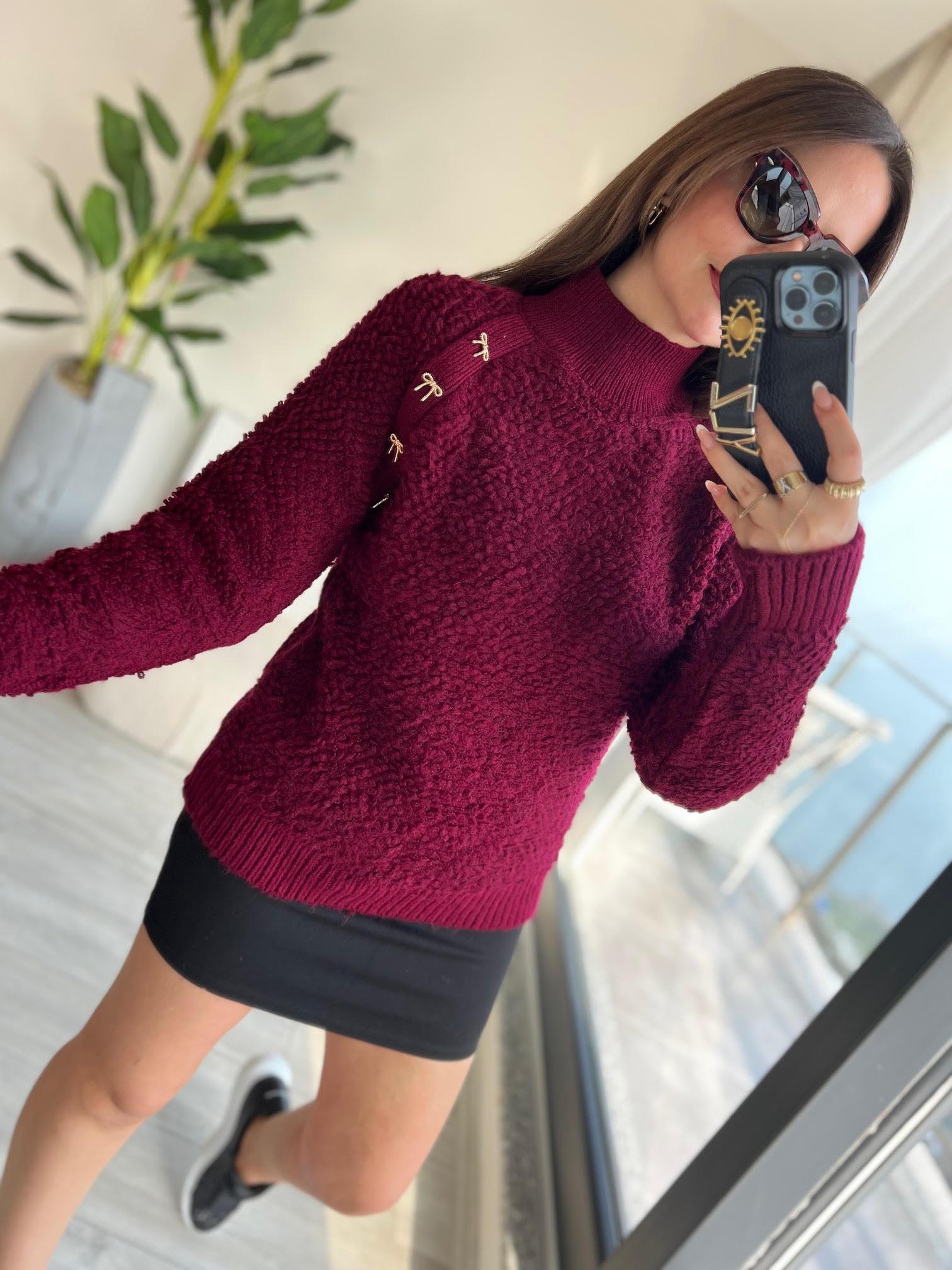 3177 Şardonlu Havlu Desen Kazak BORDO