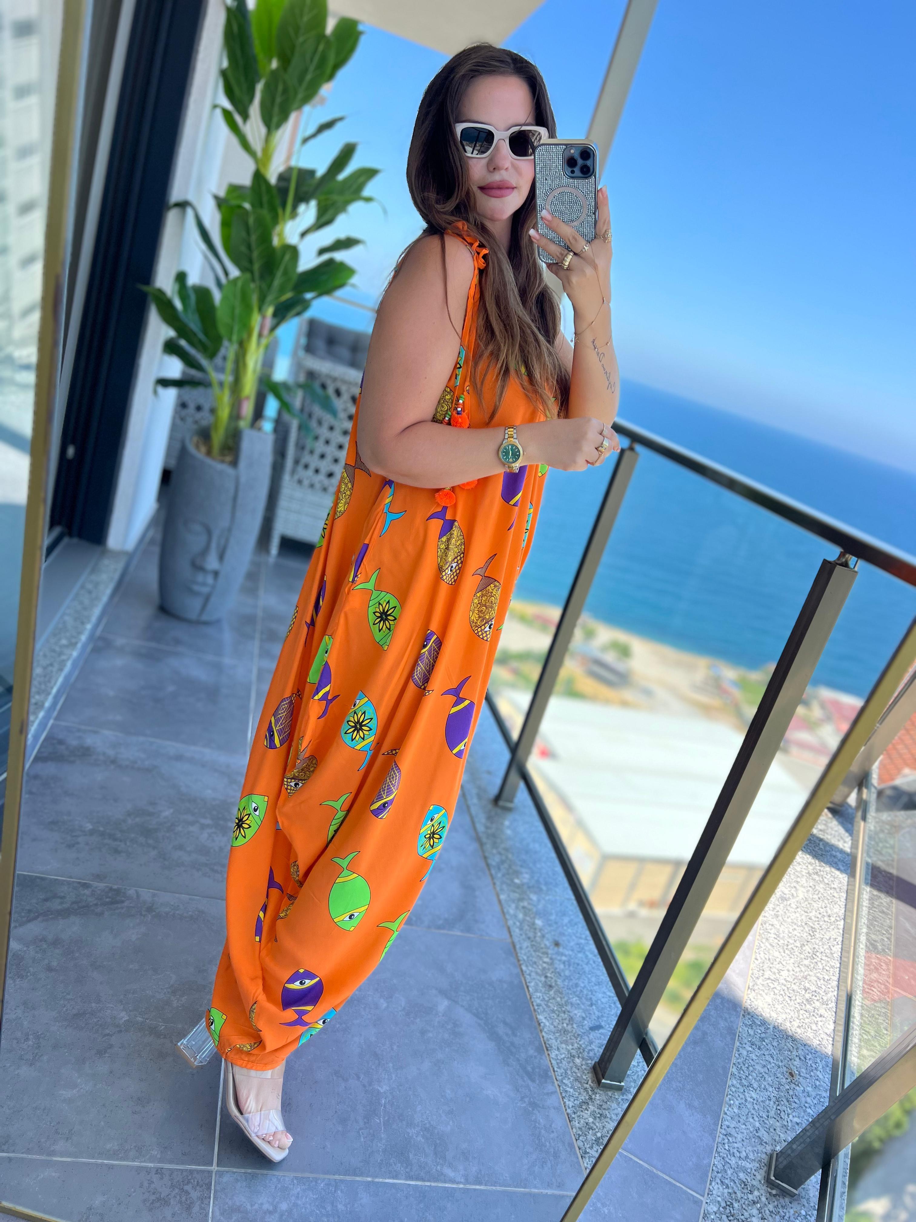 34 Ponponlu Şavar Tulum TURUNCU