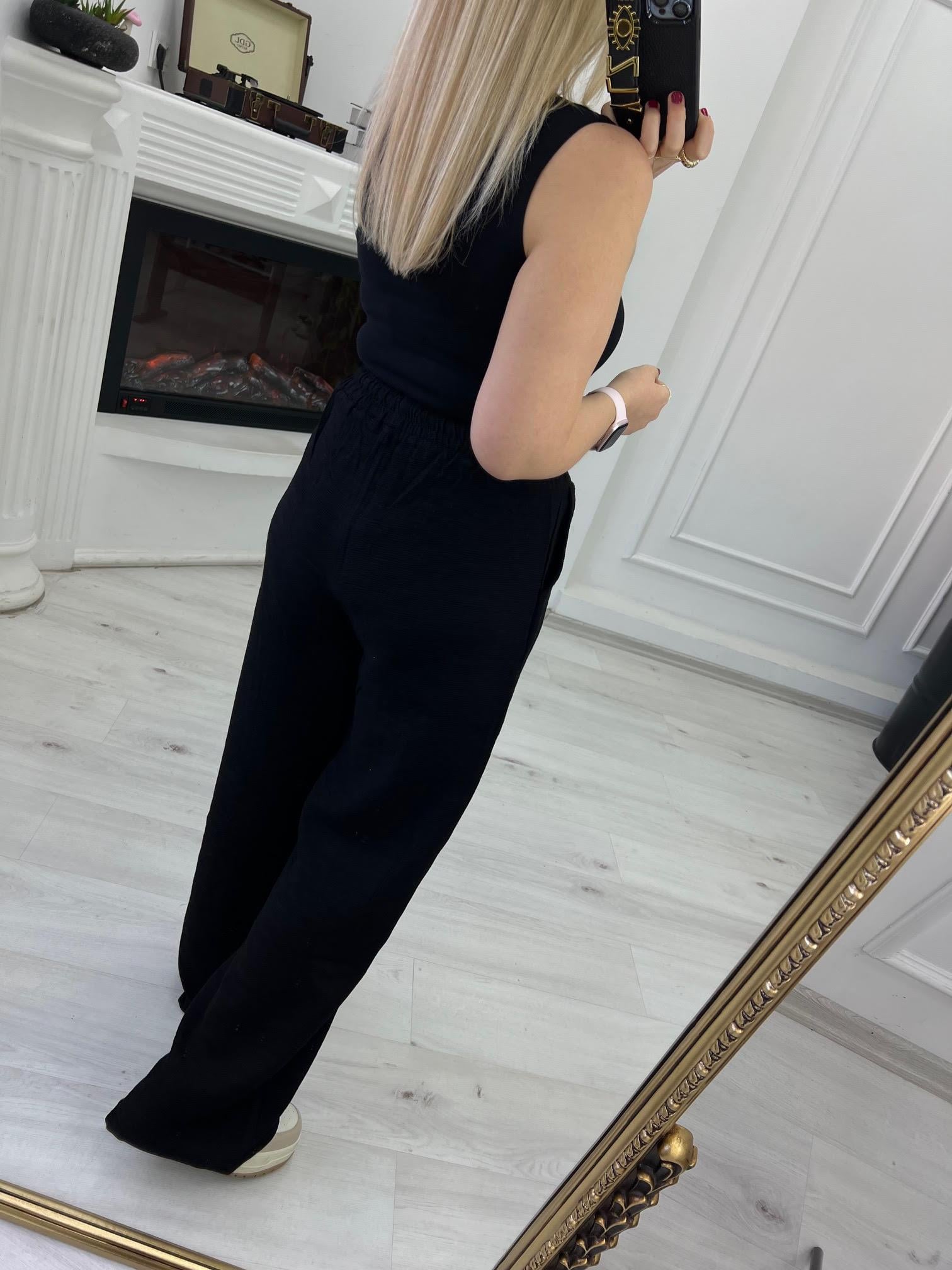 34110 İthal Pilise Pantolon SİYAH