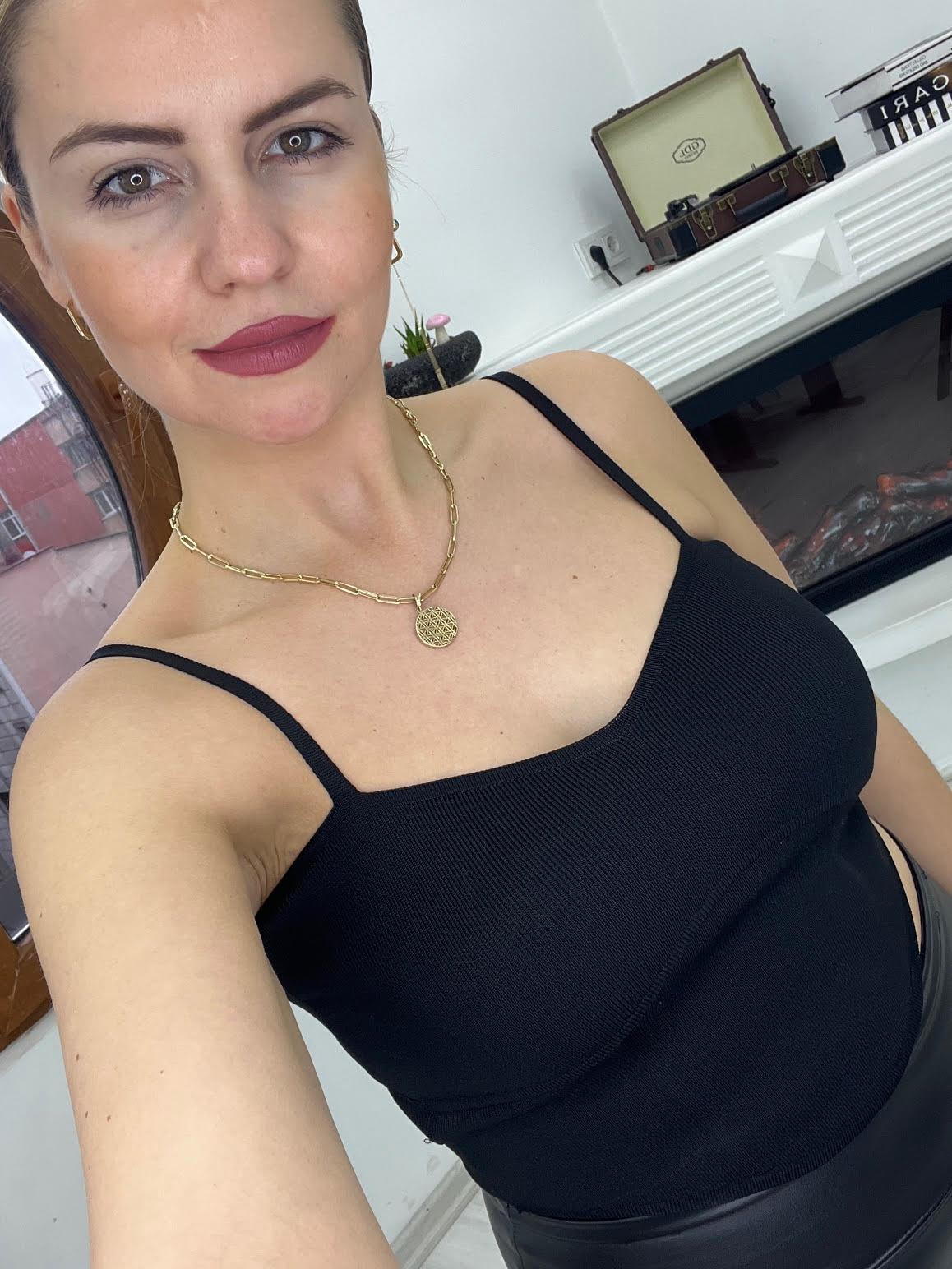 3589 Askılı Crop SİYAH