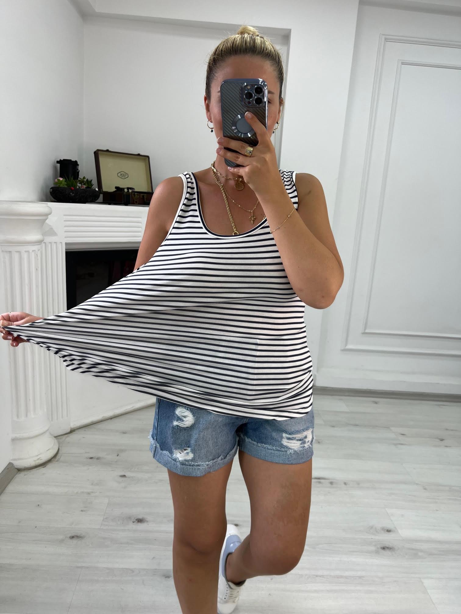 440 Basic Undershirt BEYAZ LACİVERT