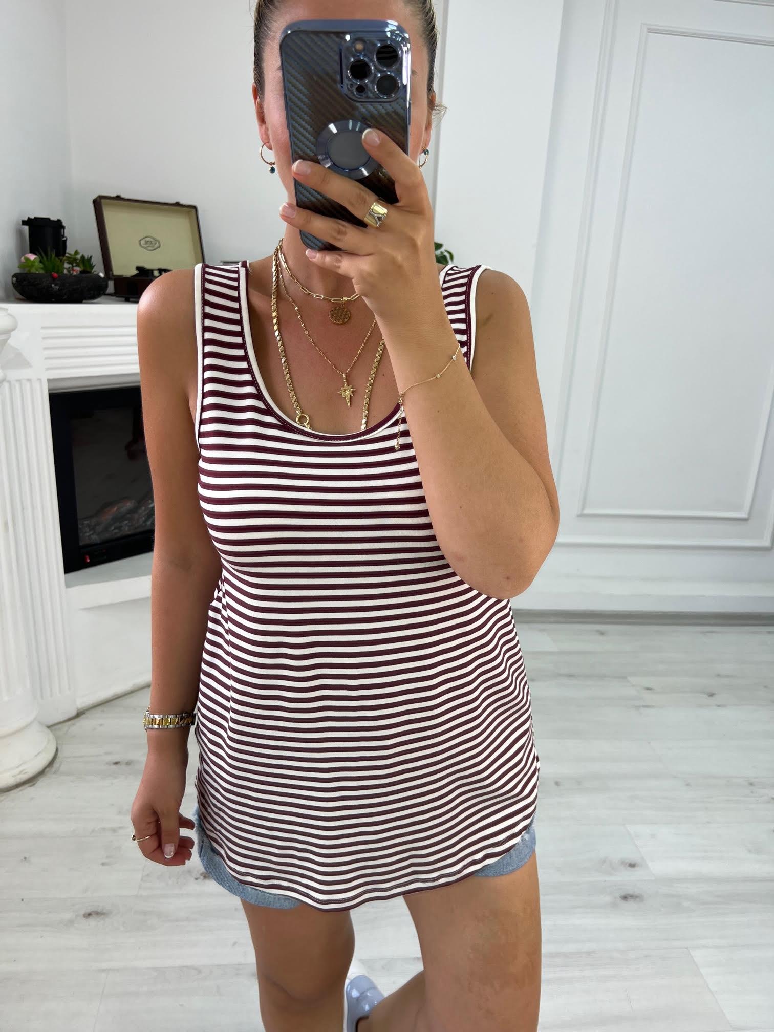 440 Basic Undershirt BORDOBEYAZ