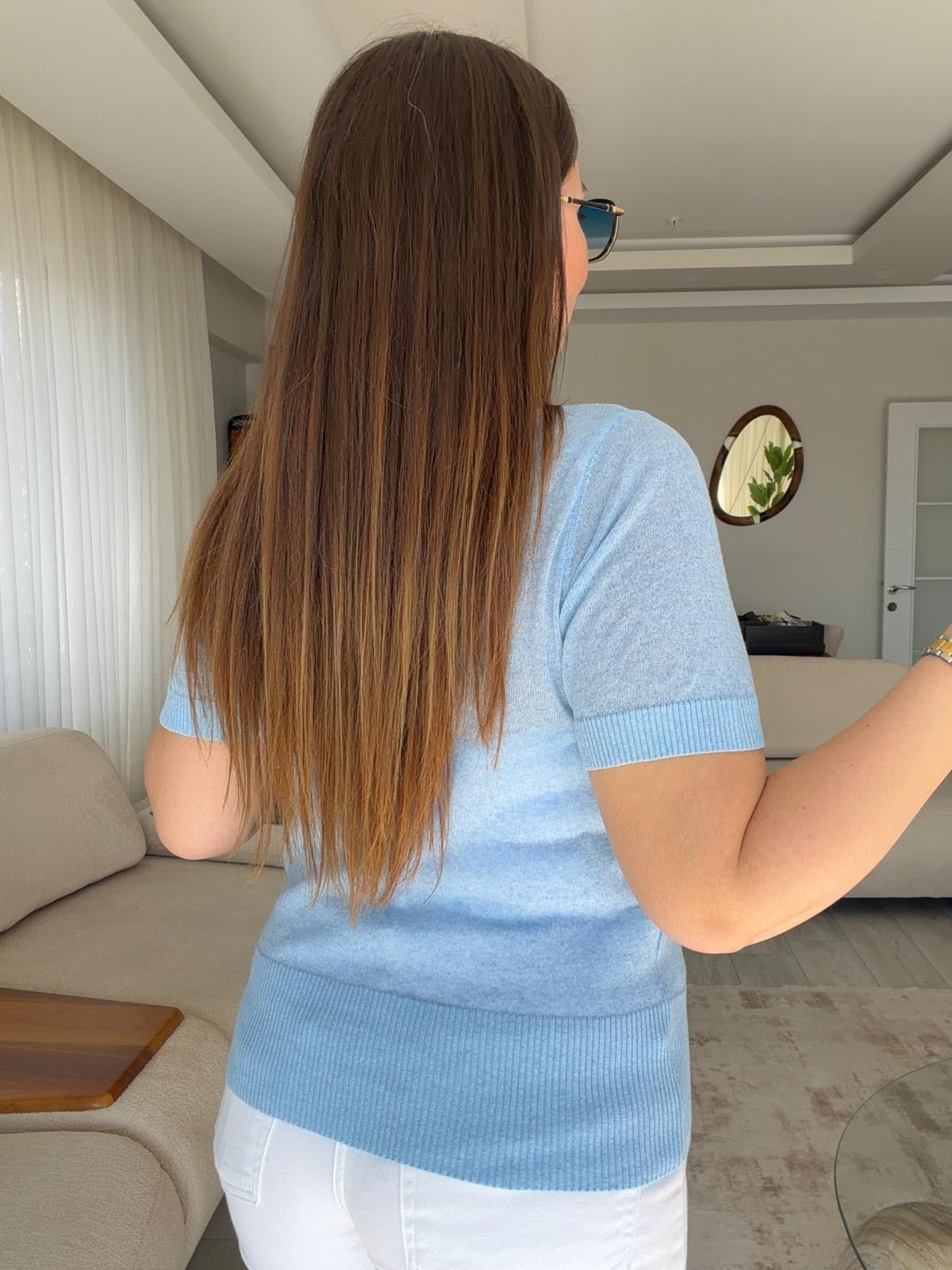 4504 Triko Bluz BEBE MAVİ