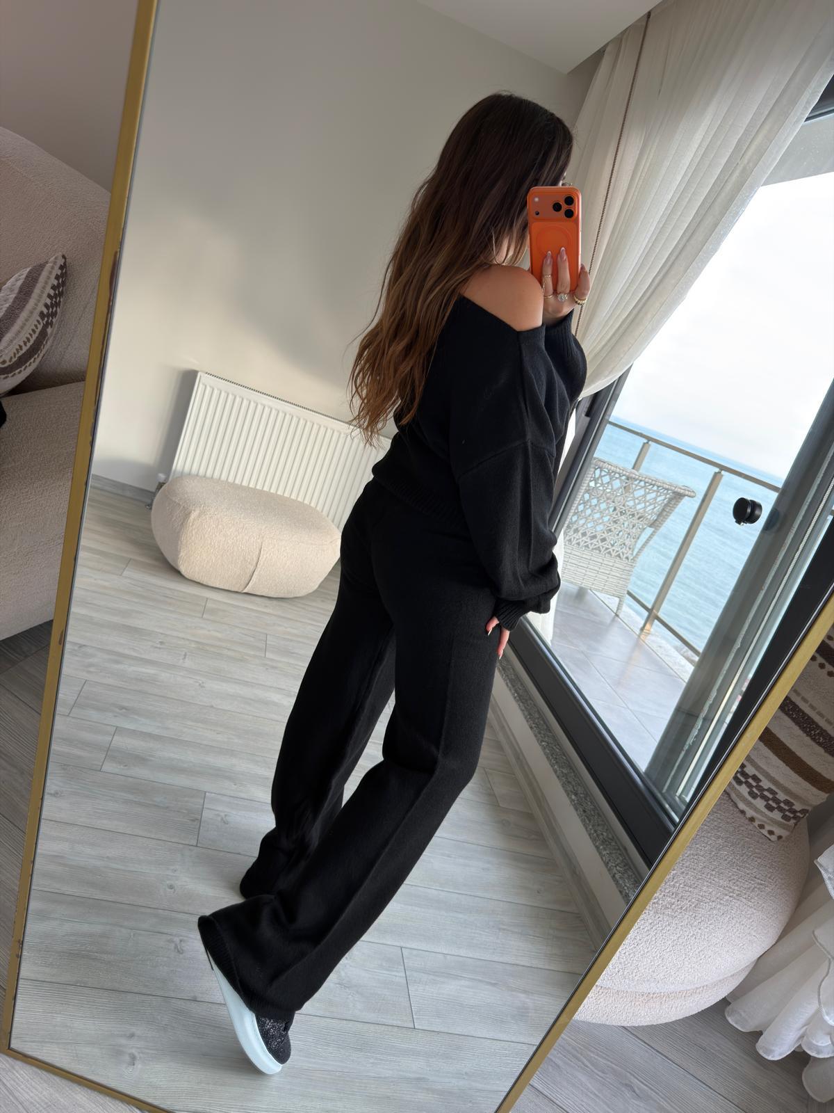 4587 Triko Pantolon SİYAH