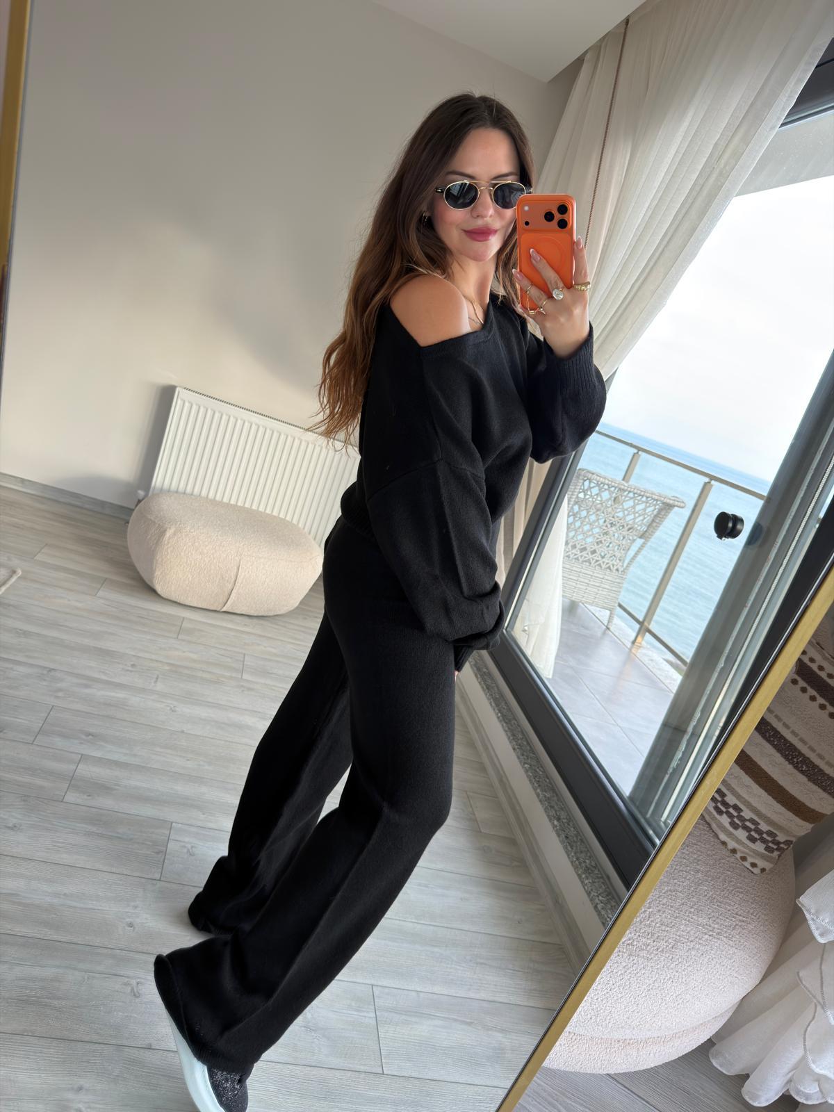 4587 Triko Pantolon SİYAH