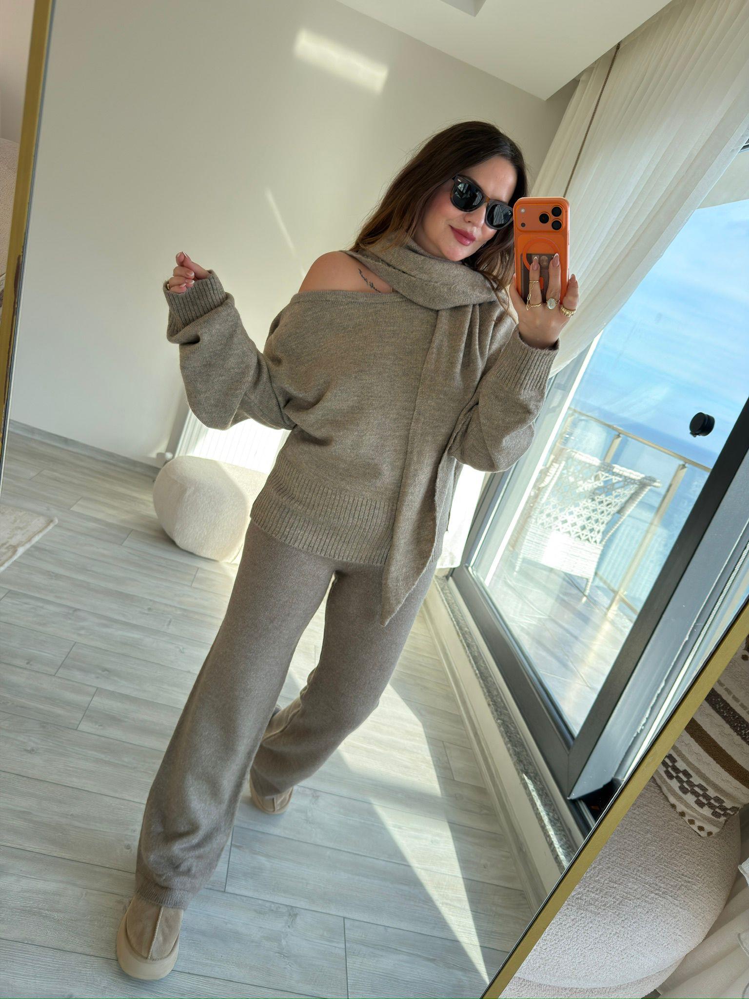 4587 Triko Pantolon VİZON