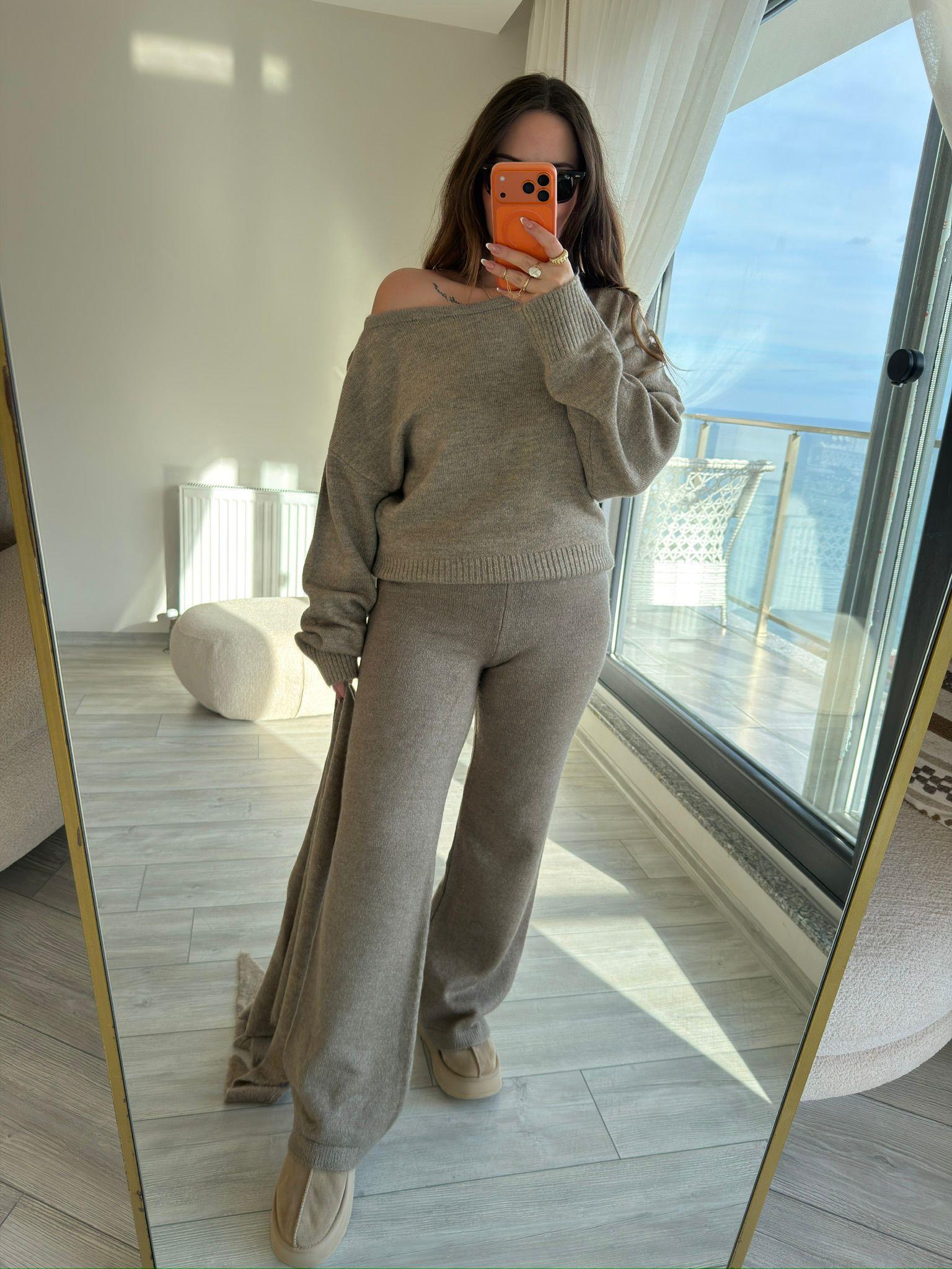 4587 Triko Pantolon VİZON