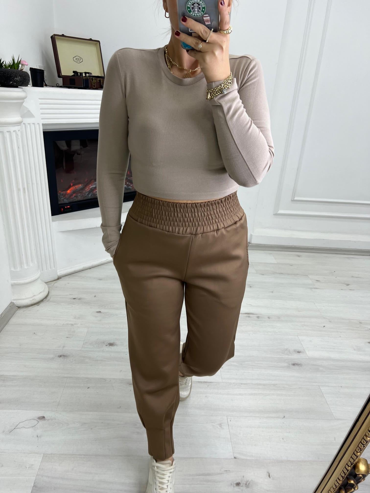 4632 Kısa Bluz BEJ