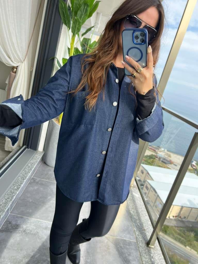 474 Gabardin Gömlek LACİVERT