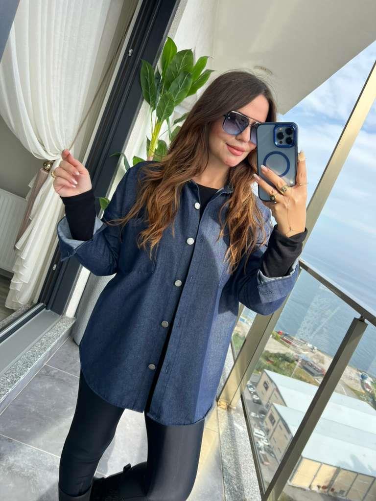 474 Gabardin Gömlek LACİVERT