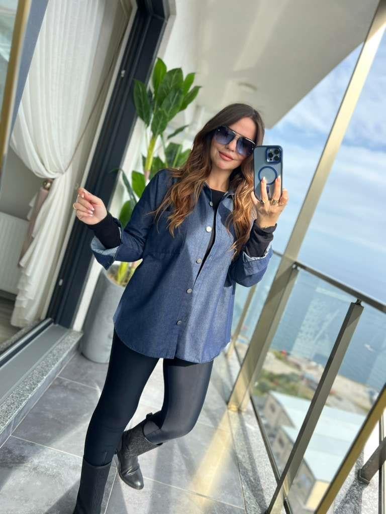 474 Gabardin Gömlek LACİVERT