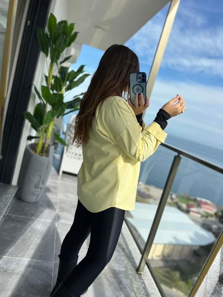 474 Gabardin Gömlek SARI