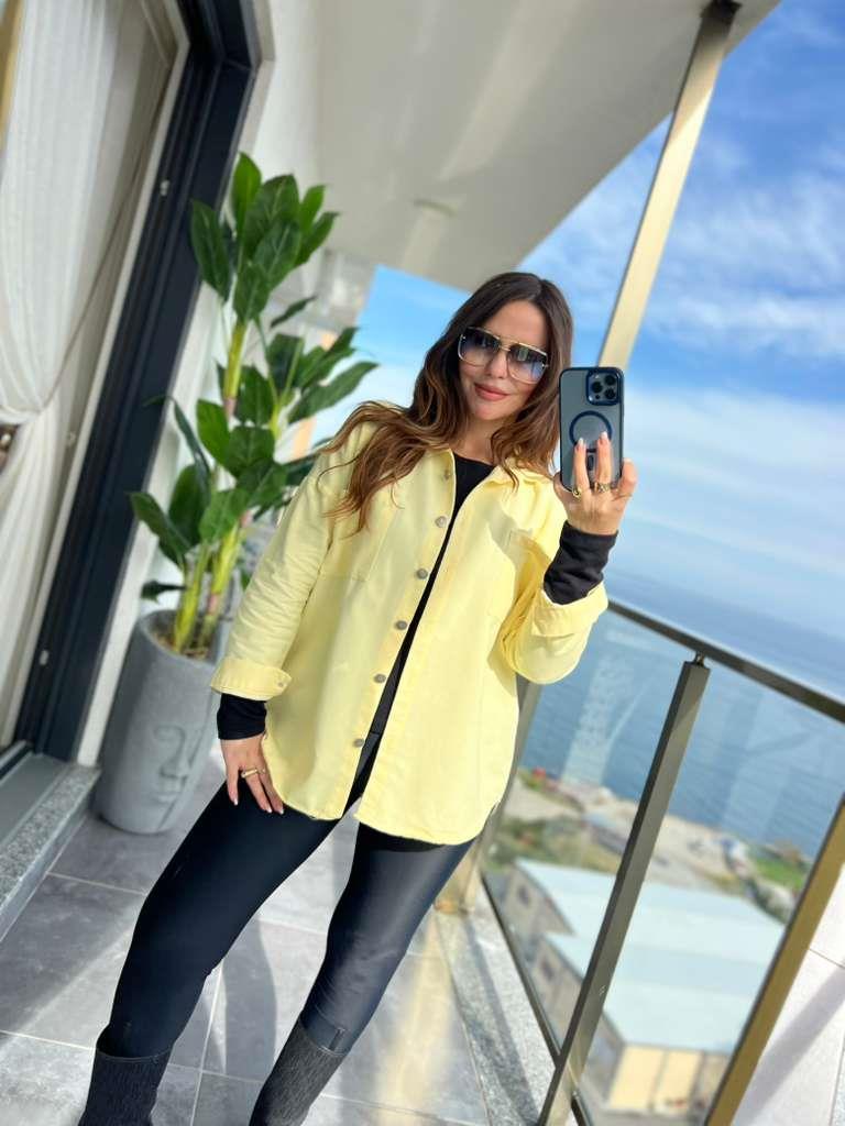 474 Gabardin Gömlek SARI
