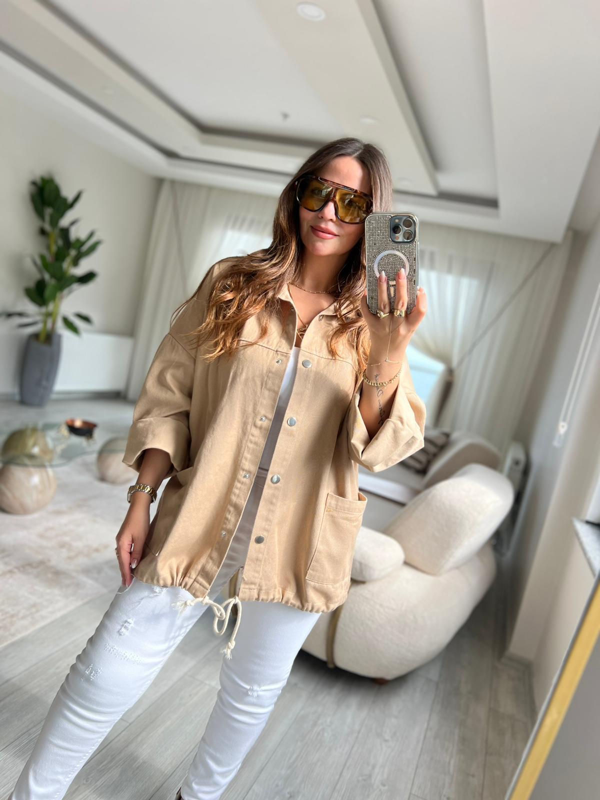 476 Owersize Ceket BEJ